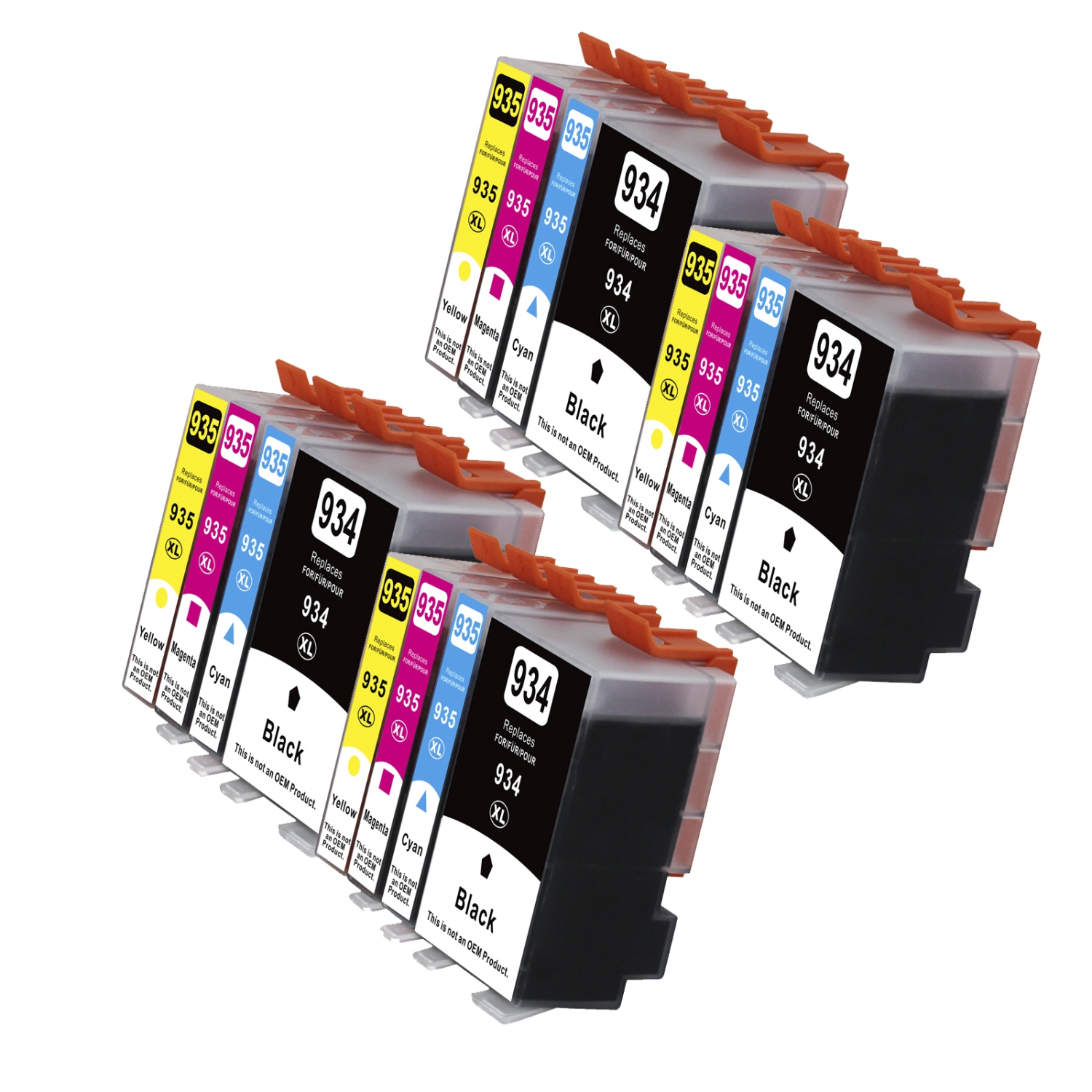 Max Saving -16 INK (4K,4C,4M,4Y) Compatible Ink Cartridges with 934XL/935XL for HP 934XL & 935XL, OfficeJet 6812,6815 e-All-in-One, Pro 6230, Pro 6830,Pro 6835