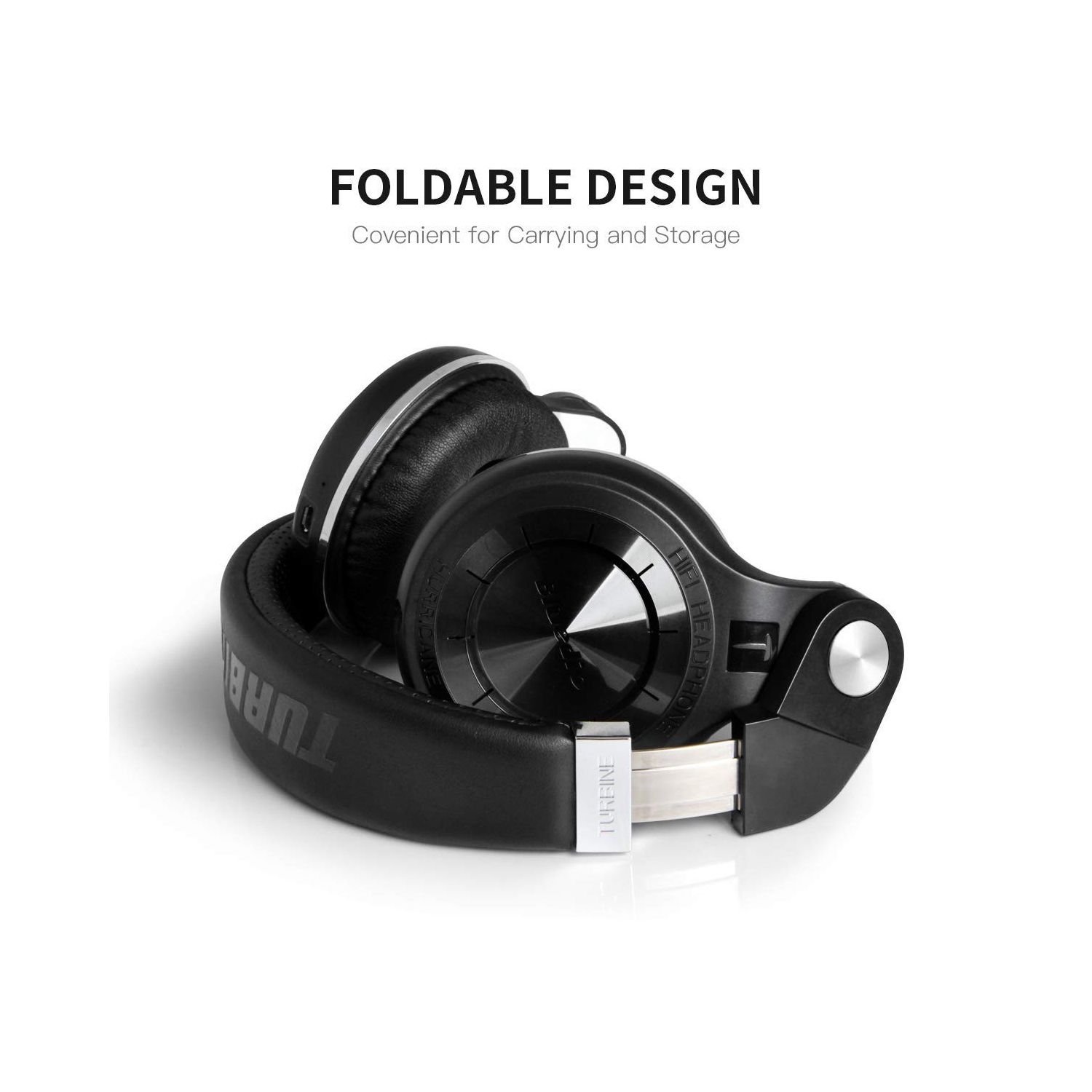 T2 Plus Turbine Wireless Bluetooth Headphones with Mic/Micro SD Card Slot/FM Radio