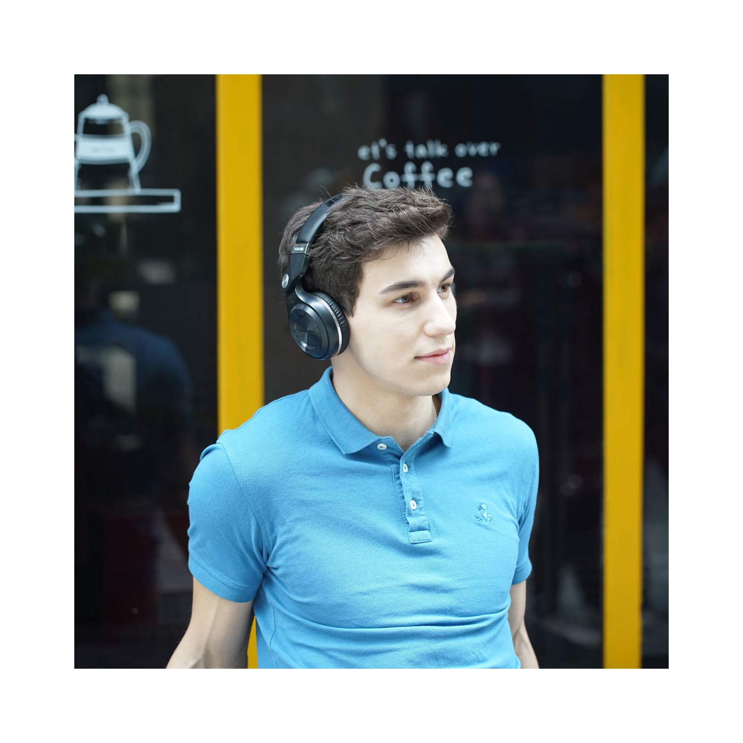 T2 Plus Turbine Wireless Bluetooth Headphones with Mic/Micro SD Card Slot/FM Radio