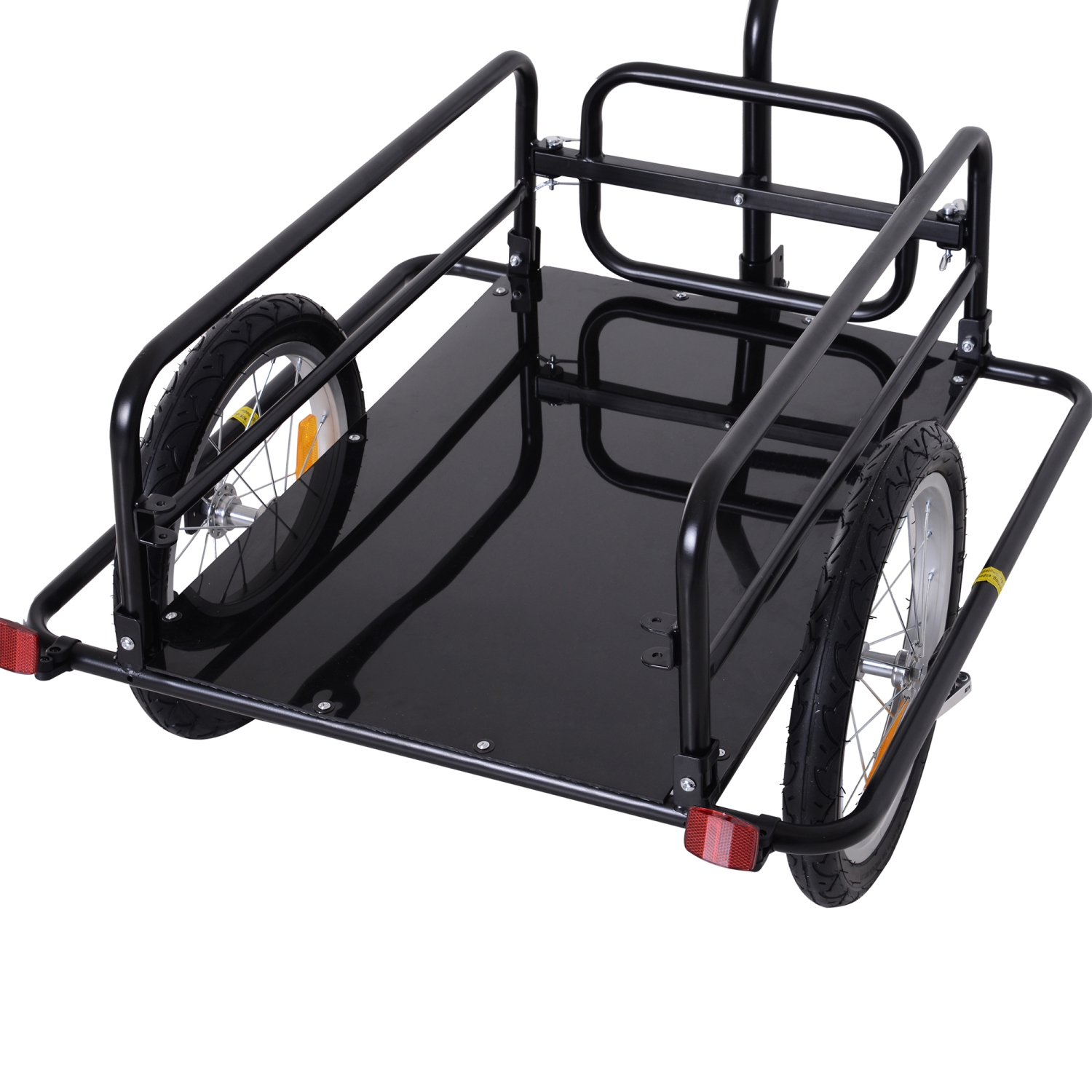 Aosom Folding Bicycle Cargo Trailer with Hitch Black