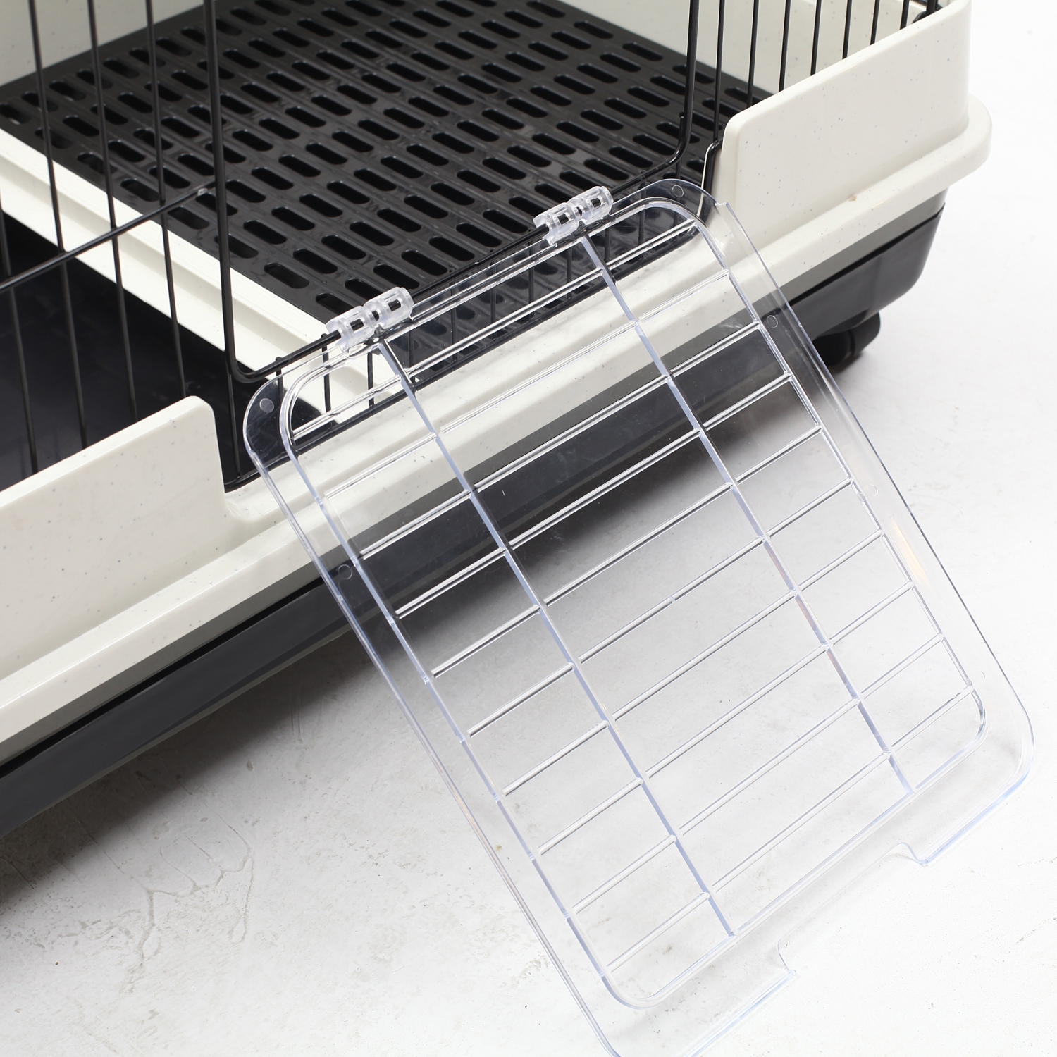 PawHut 45"H Guinea Pig Cage, 4-Level Rabbit Cage for Ferret, Chinchilla, Hedghog, Bunny, Small Animal Habitat with Wheels, Slide-out Tray, Ramp, Black