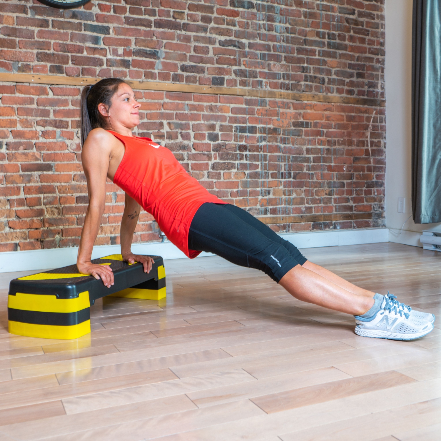 PRISP 3-Level Aerobic Stepper Step Platform for Home Gym & Fitness Training (Yellow & Black)