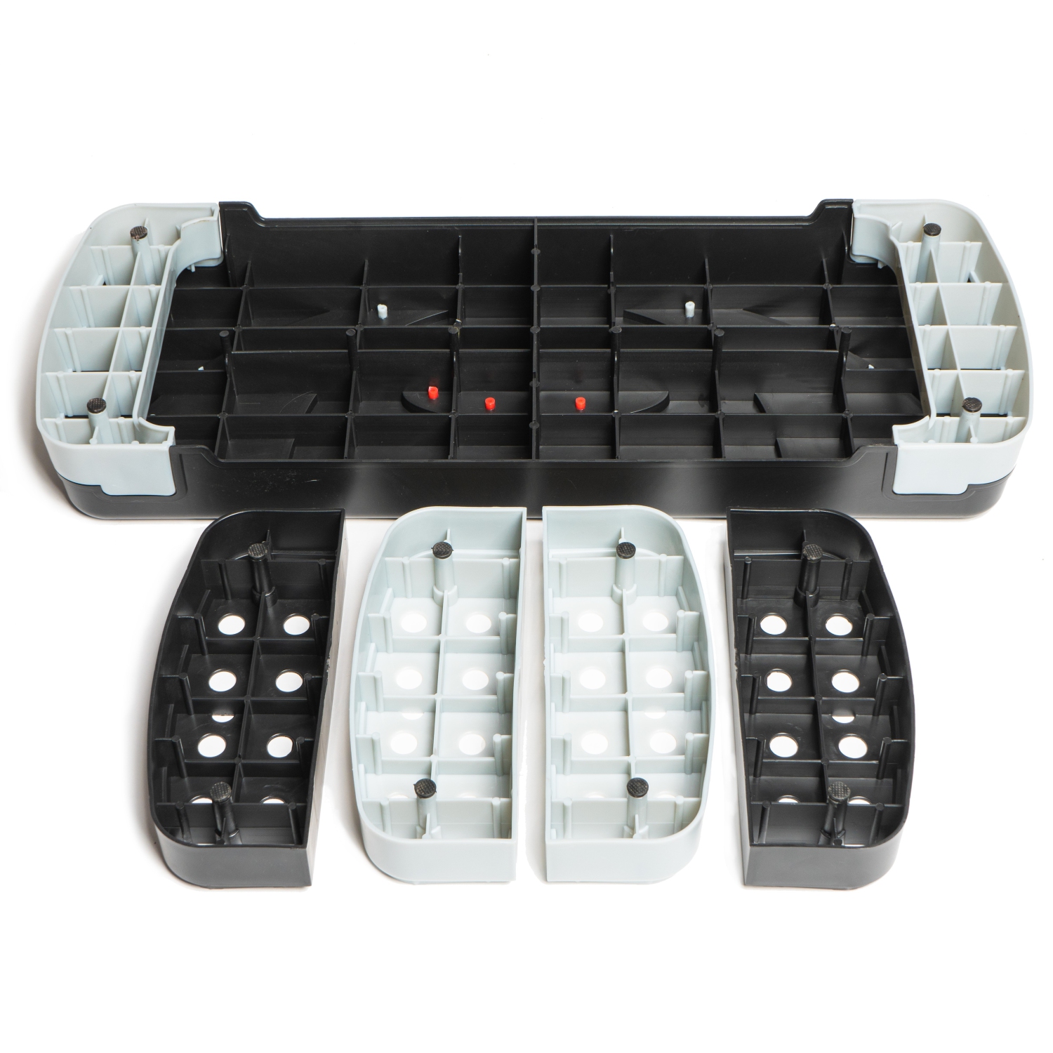 Simulateur d’escalier aérobie à 3 niveaux PRISP plateforme de marche pour gymnase à domicile et entraînement physique (gris et noir)