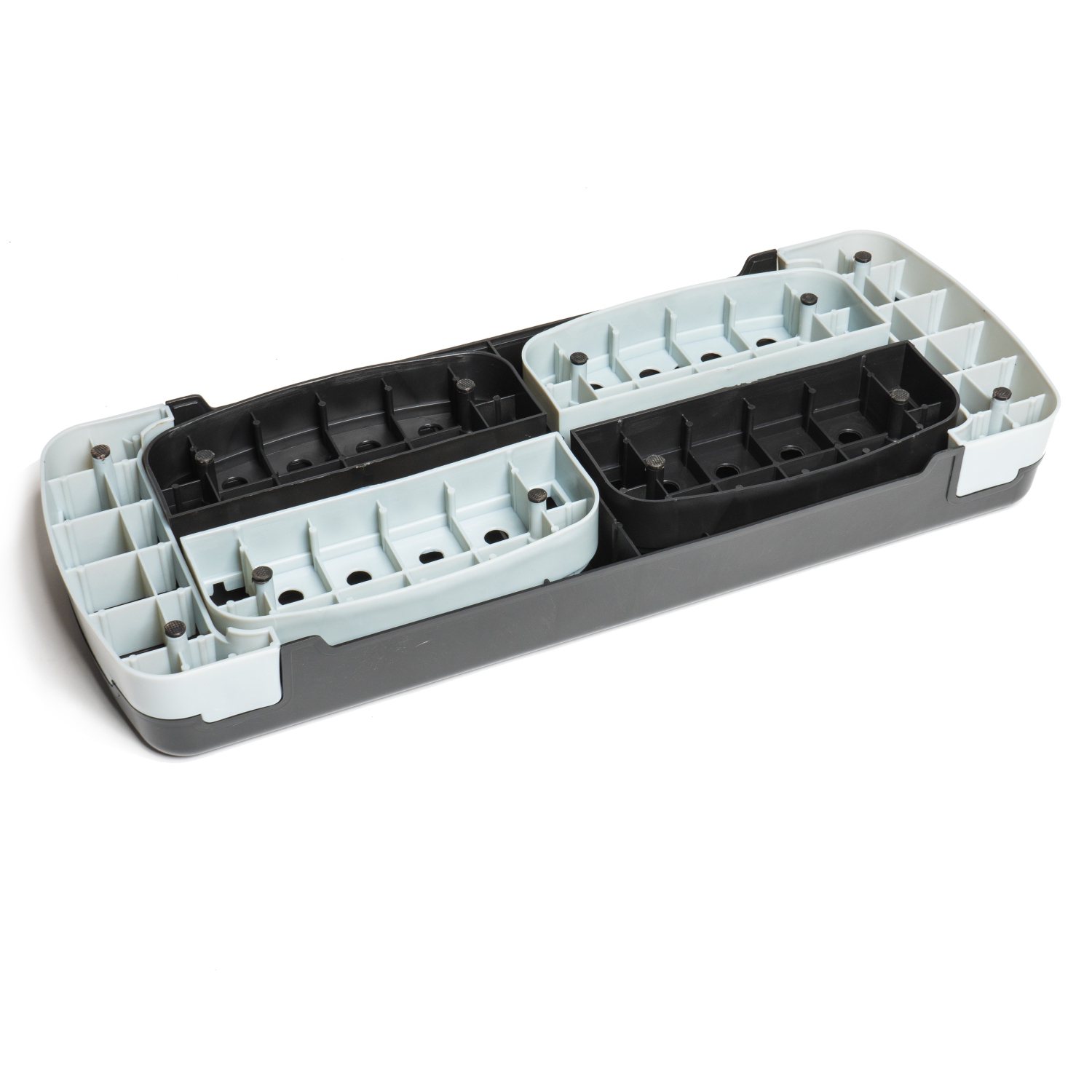 Simulateur d’escalier aérobie à 3 niveaux PRISP plateforme de marche pour gymnase à domicile et entraînement physique (gris et noir)