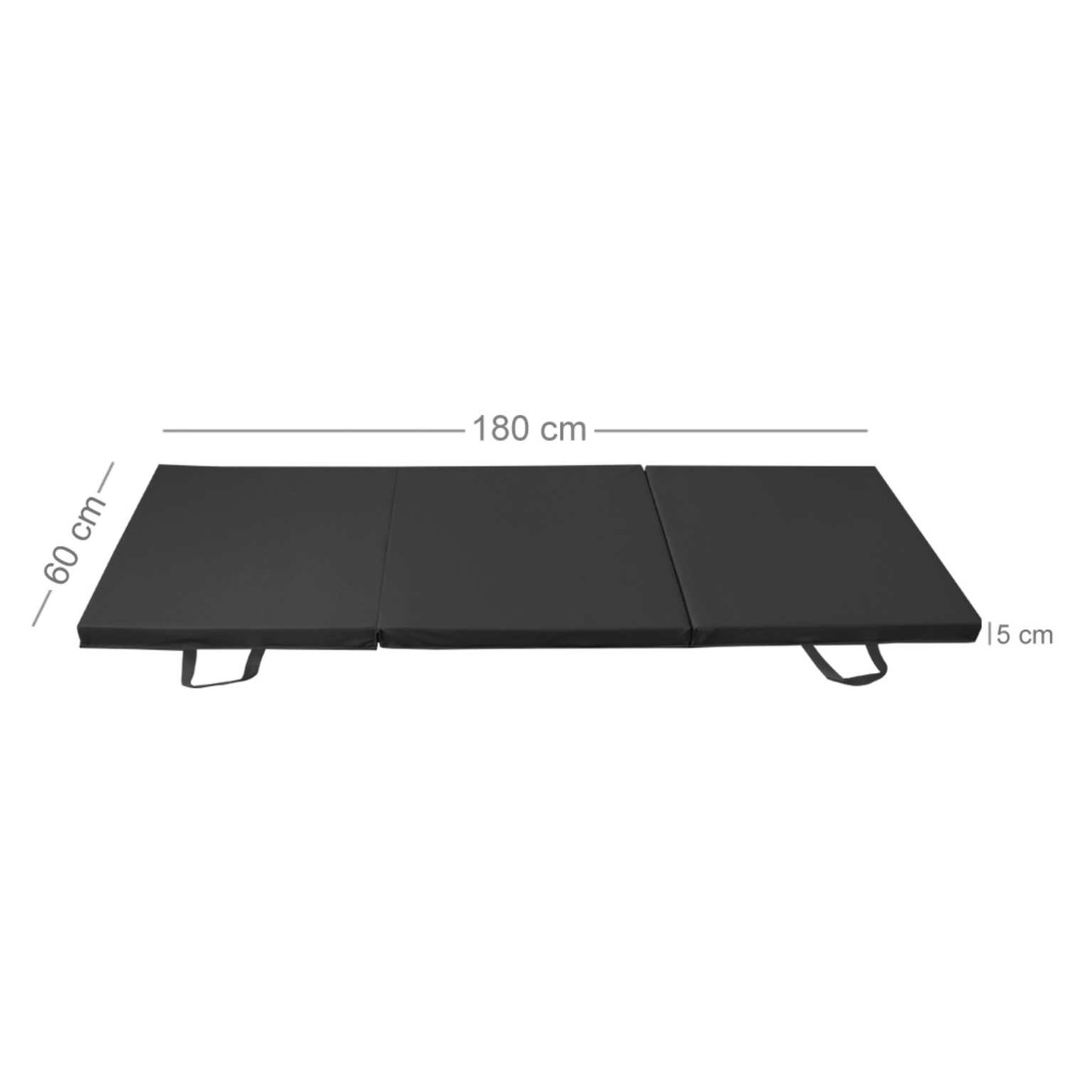 Tapis de gymnastique pliable 6&nbsp;pi triple PRISP, mise en forme et exercice pour gymnase à domicile - 180x60x5&nbsp;cm / 6 pi x 2 pi x 2 po