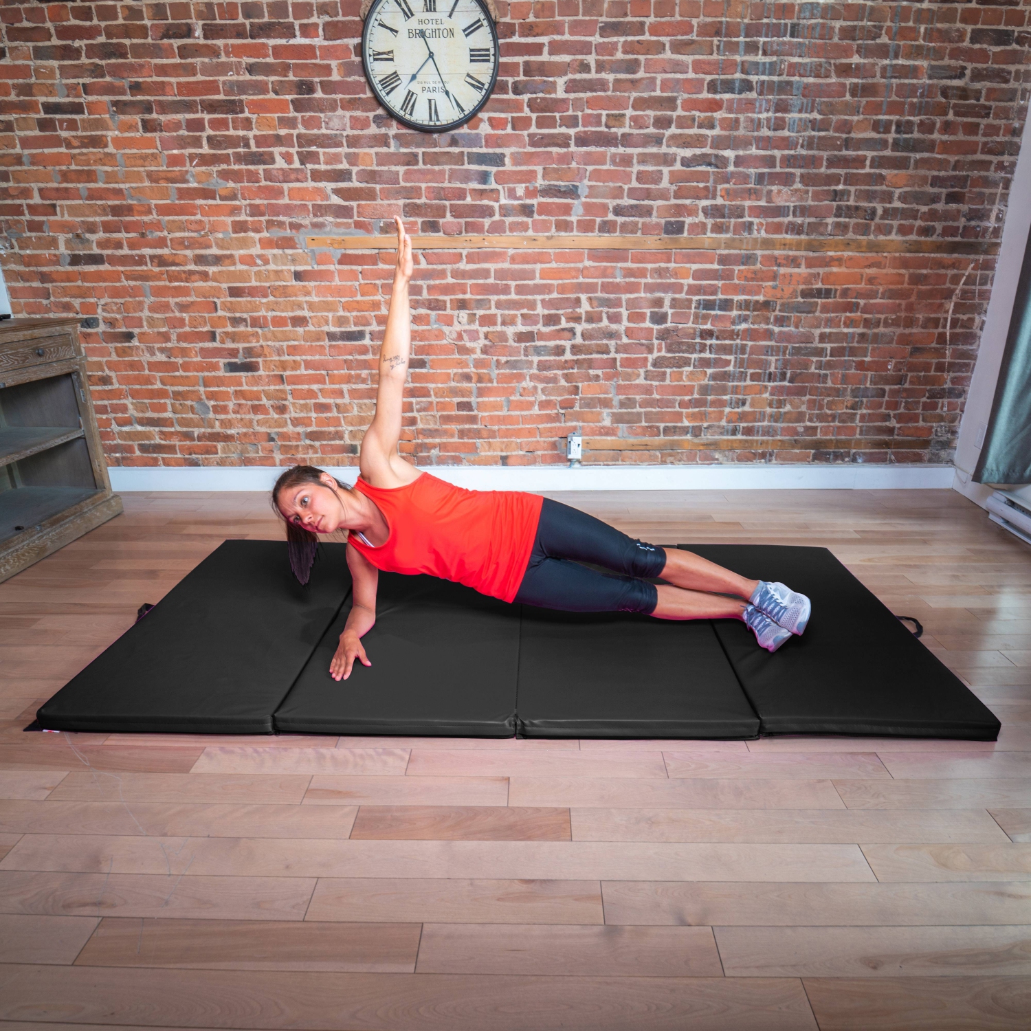 Tapis d'activité pliable 8&nbsp;pi de PRISP pour gymnastique, Tumbling & Fitness; pour la maison - 240 x 20 x 20 5&nbsp;cm / 8 x 4 x 2 po