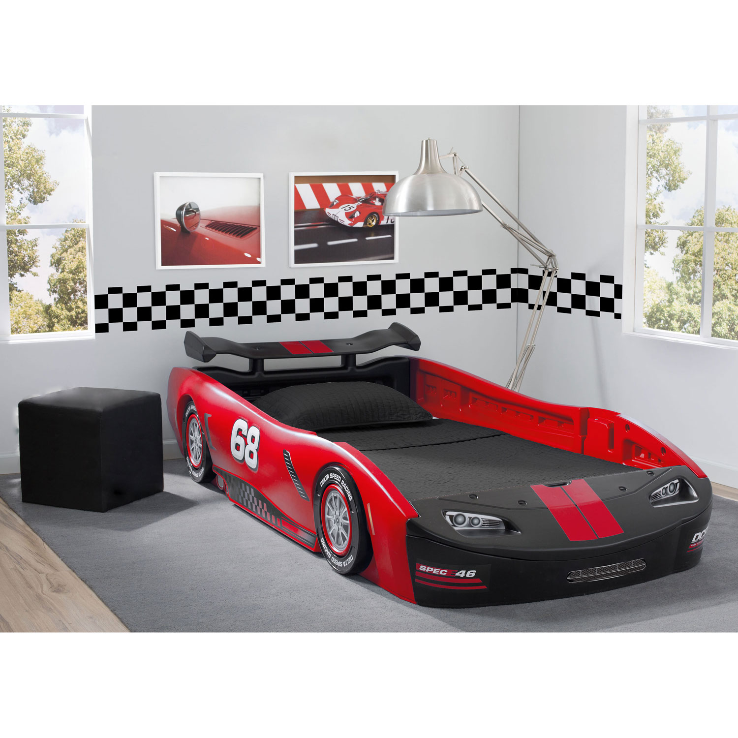 Turbo Race Car Kids Bed - Twin - Red