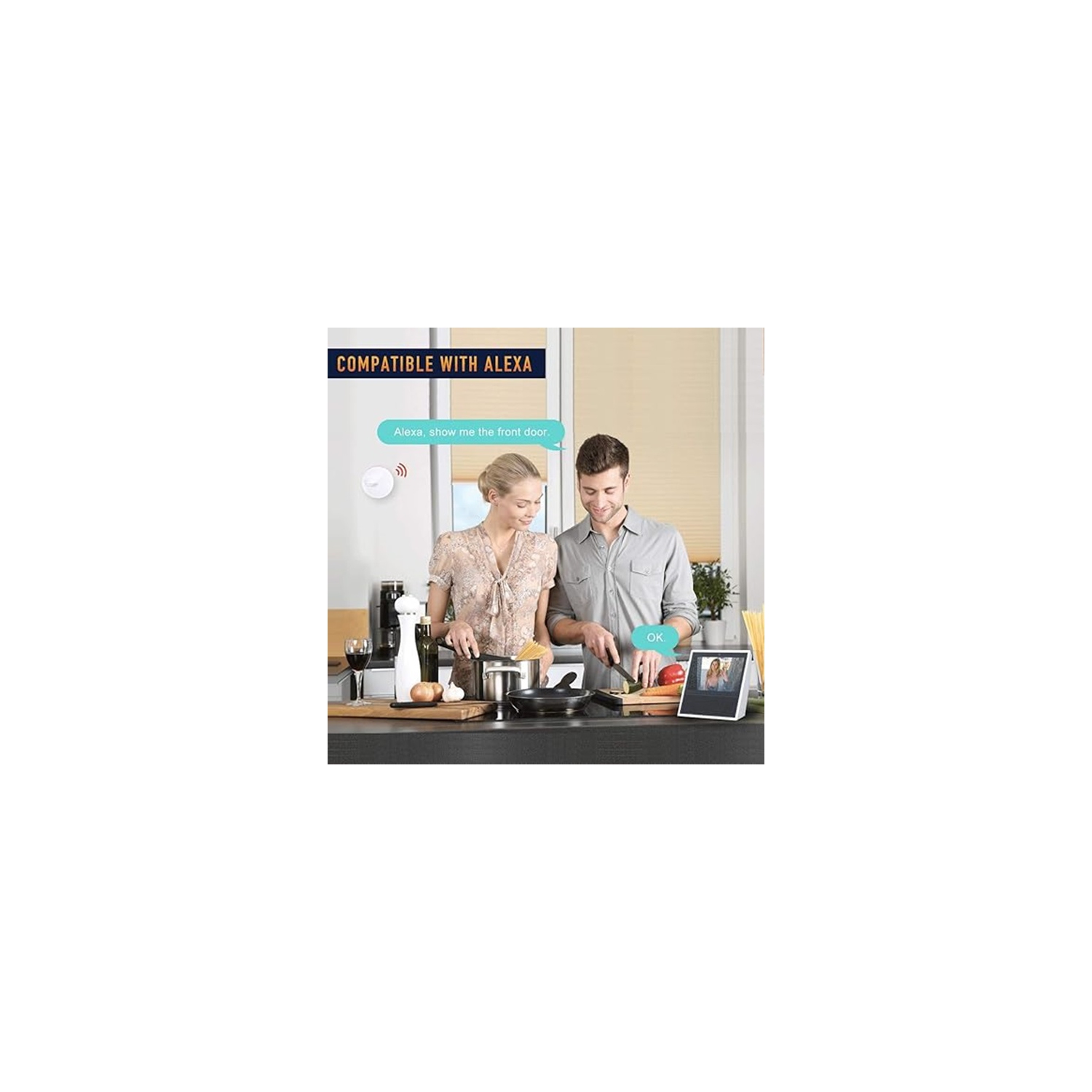 Netvue Belle A.I. Video Doorbell - Black, Facial Recognition, Dynamic Responses, HD & Wide-Angel View