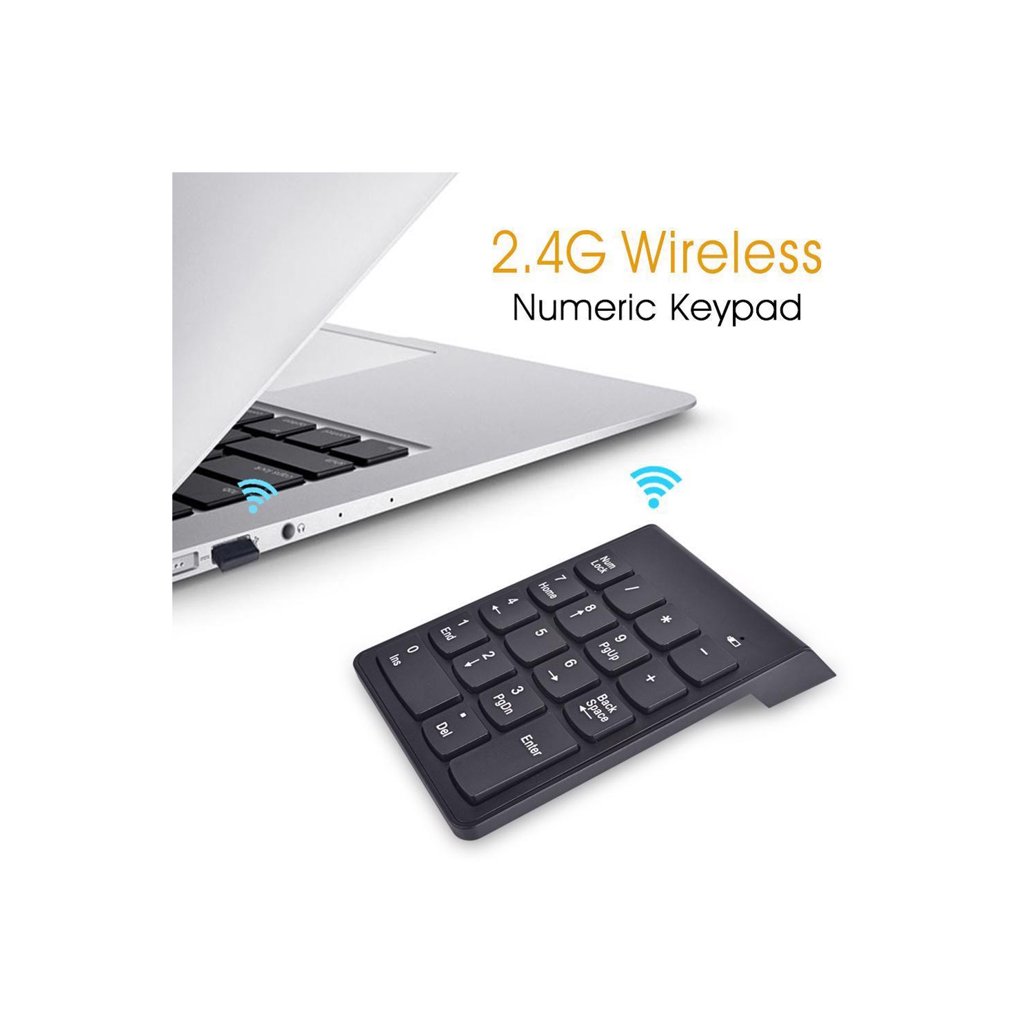 Pavé numérique sans fil à pavé numérique sans fil 18 touches 2,4 GHz d’axGear