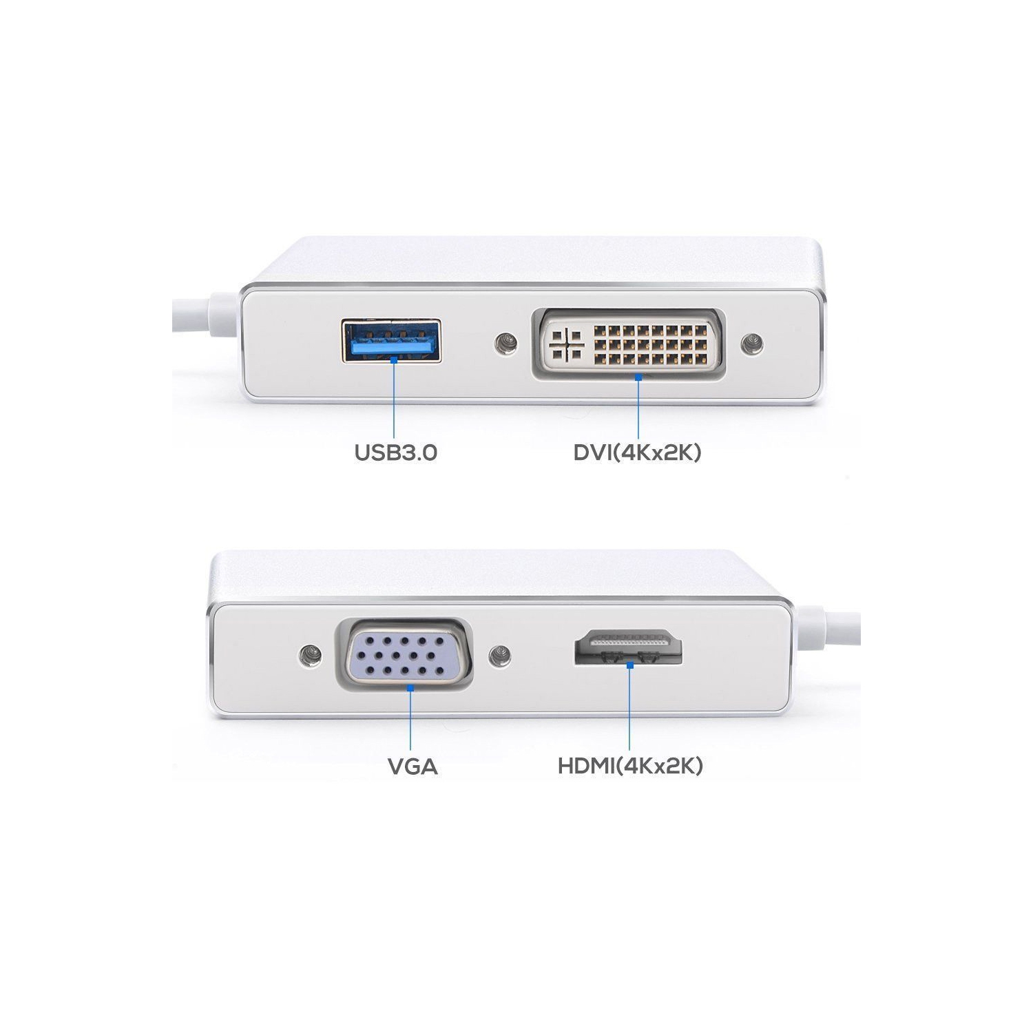 axGear USB-C to HDMI / DVI / VGA External Graphics Video Card Adapter USB 3.0 4K x 2K