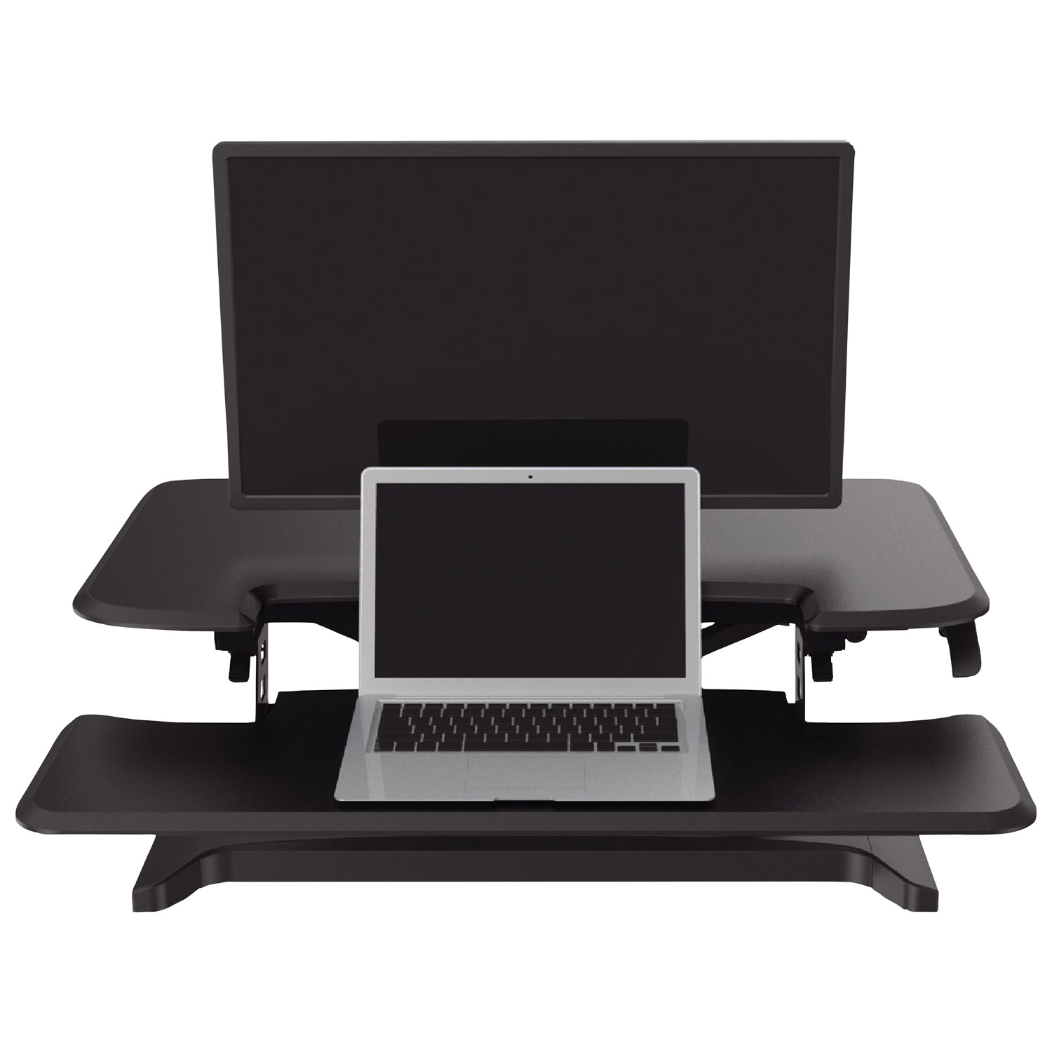 TygerClaw Standing Desk Riser with Keyboard Tray - Black