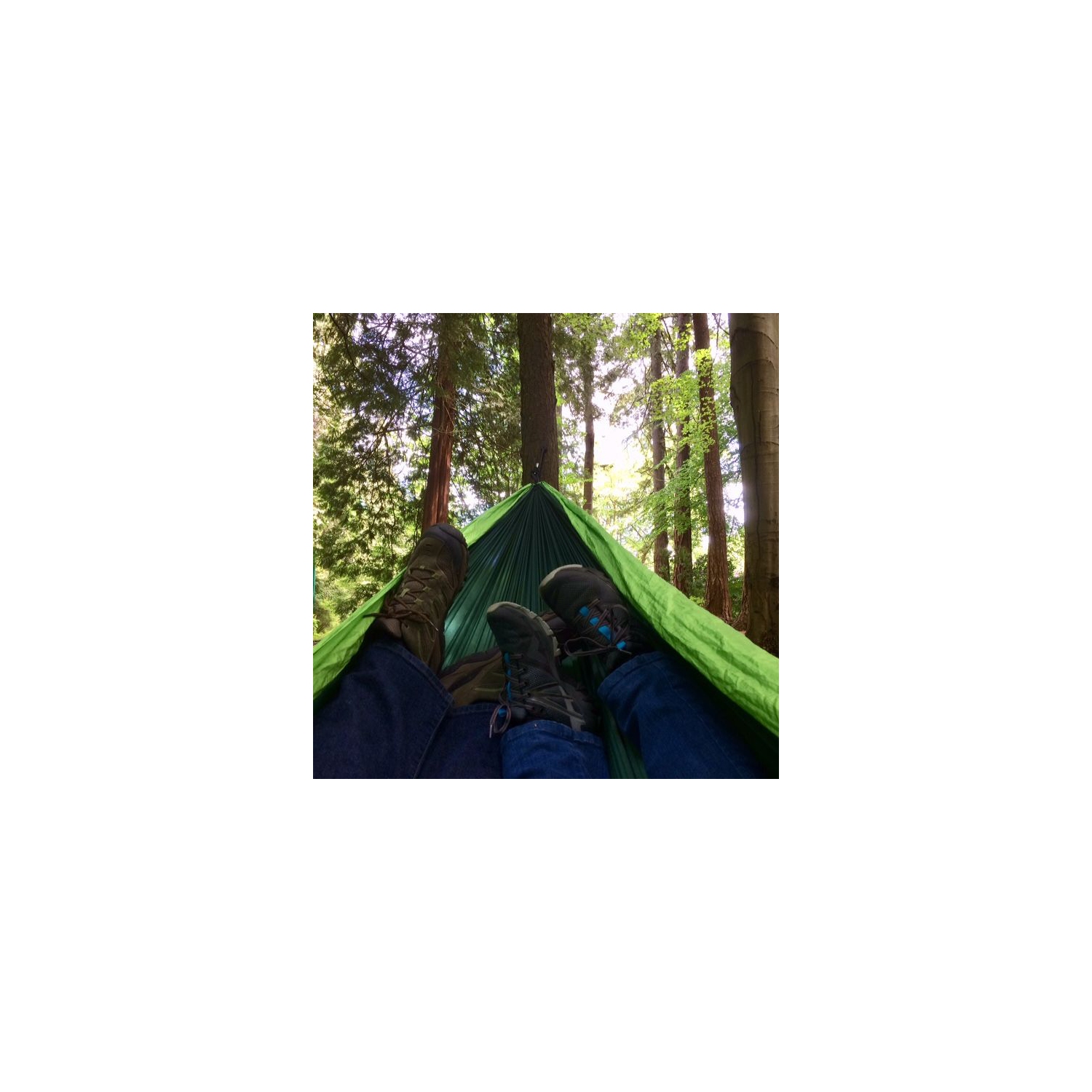 Camping Hammock - Ultralight Portable Lightweight Nylon with Hanging Straps for Backpacking, Travel, Beach, or Yard