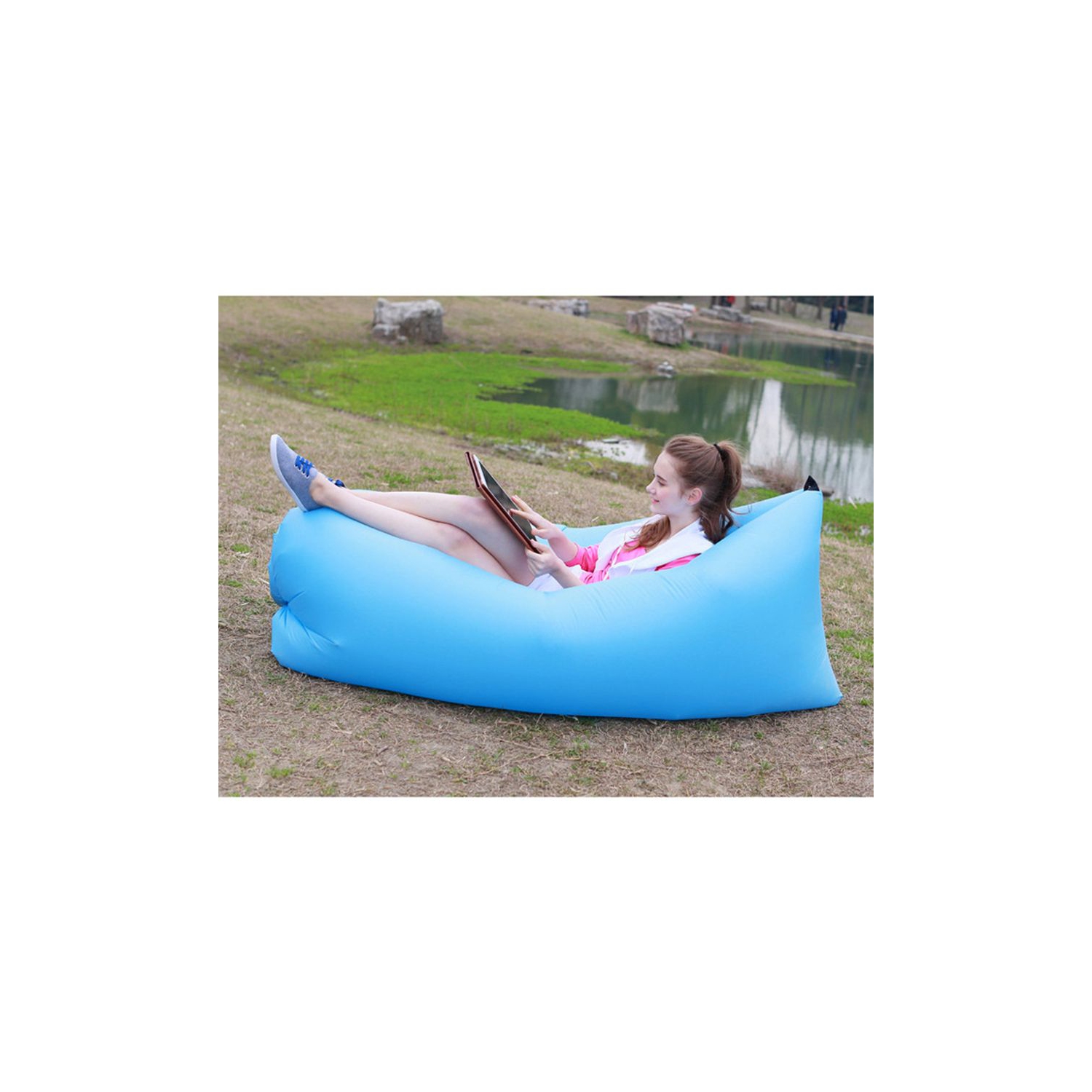 Canapé gonflable avec chaise longue facile à utiliser avec sac de transport