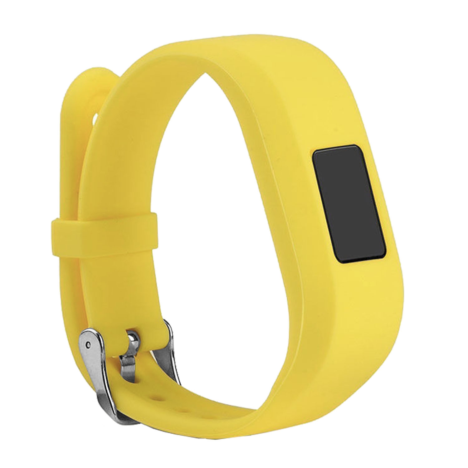 StrapsCo Silicone Rubber Replacement Watch Band Strap for Garmin Vivofit Jr - Yellow