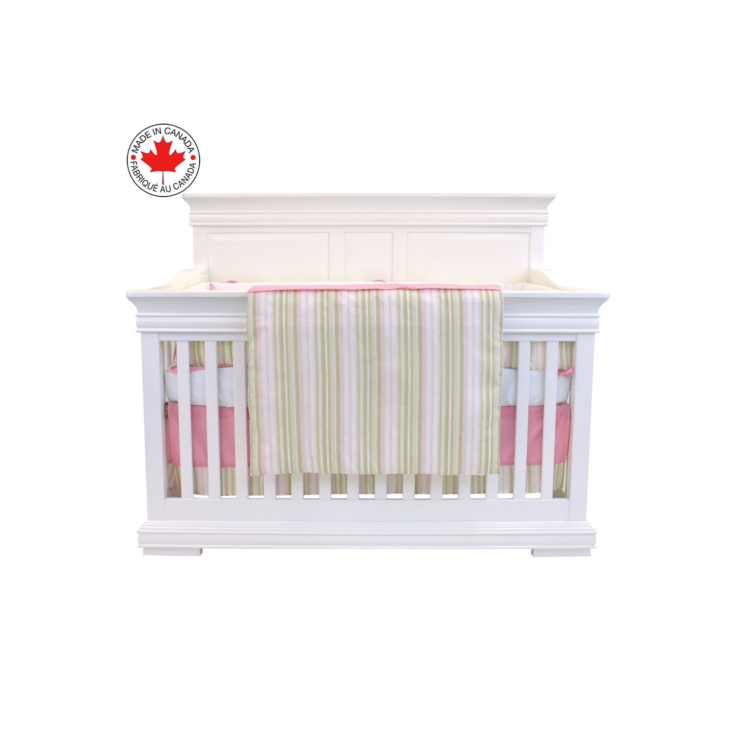 Bebelelo - 5 pieces bedding for baby - pink and green with a Sheep pattern