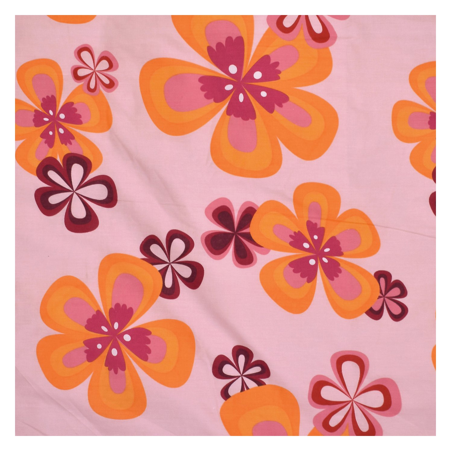 Bebelelo - 5 pieces bedding for baby – pink, orange and fuschia with a flower pattern