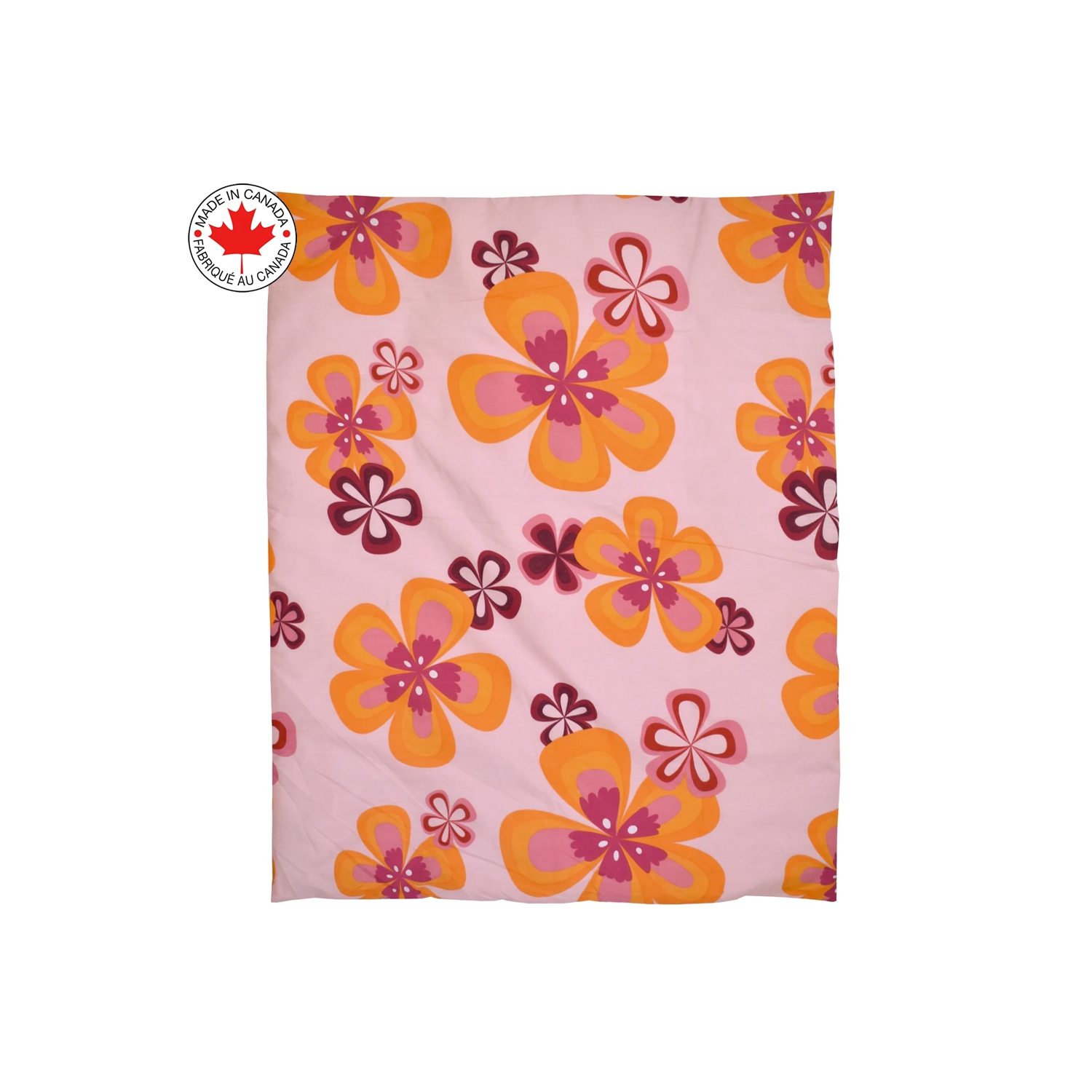 Bebelelo - 5 pieces bedding for baby – pink, orange and fuschia with a flower pattern