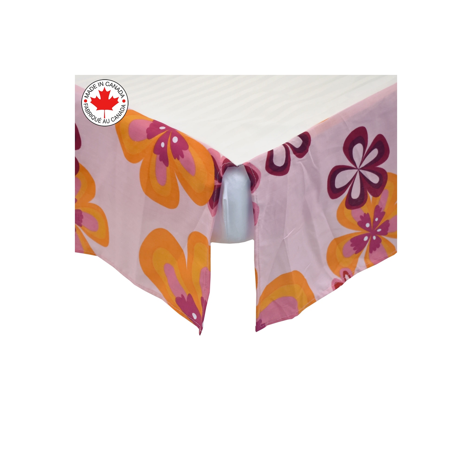 Bebelelo - 5 pieces bedding for baby – pink, orange and fuschia with a flower pattern