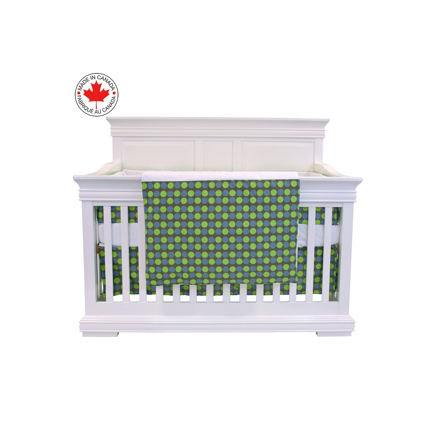 Bebelelo - 5 pieces bedding for baby – brown, green and blue with a Turtle pattern