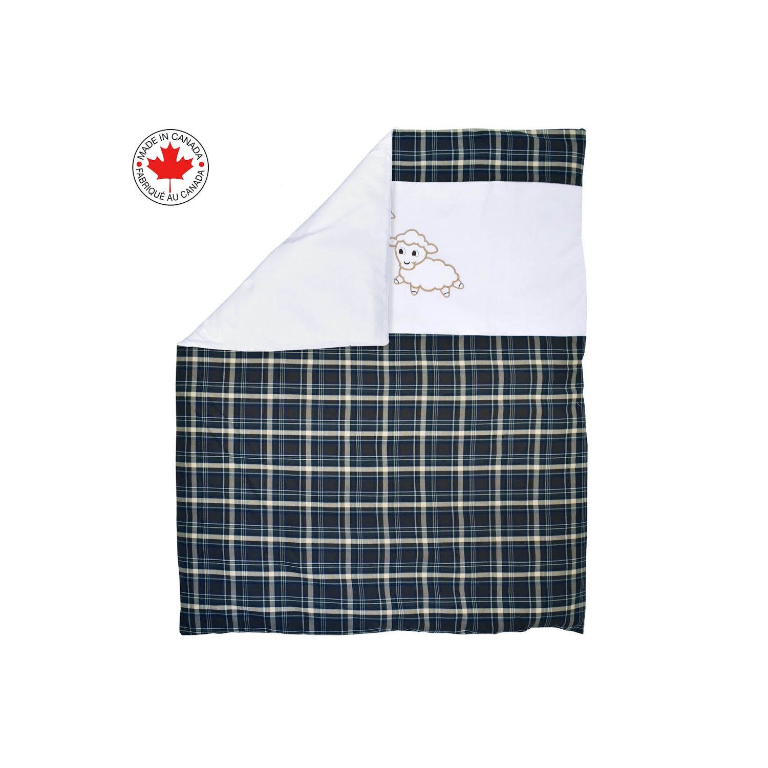 Bebelelo - 5 pieces bedding for baby – navy blue and brown with a Sheep pattern