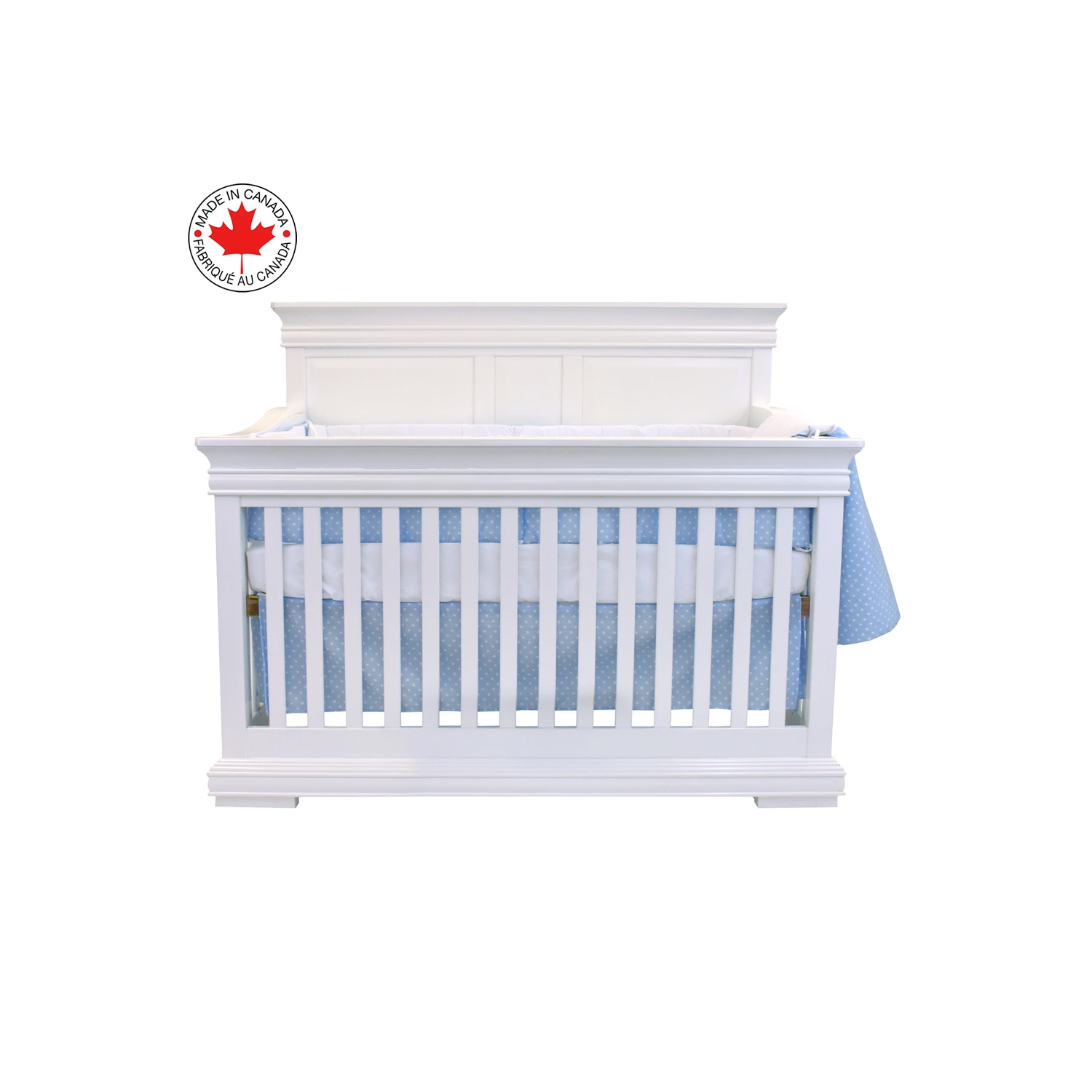 Belelo - 5 pièces de literie pour bébé - bleu et blanc avec un motif d’éléphant