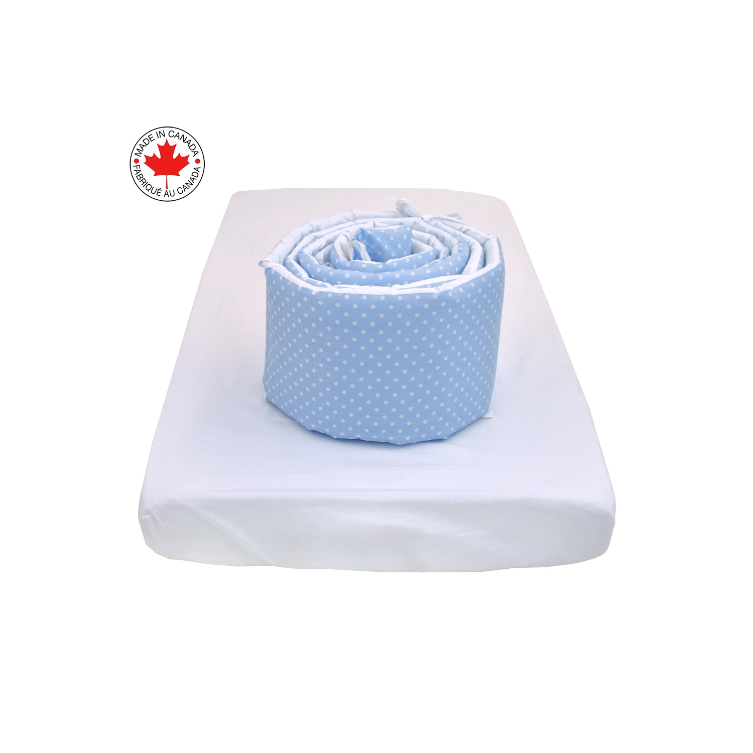 Belelo - 5 pièces de literie pour bébé - bleu et blanc avec un motif d’éléphant