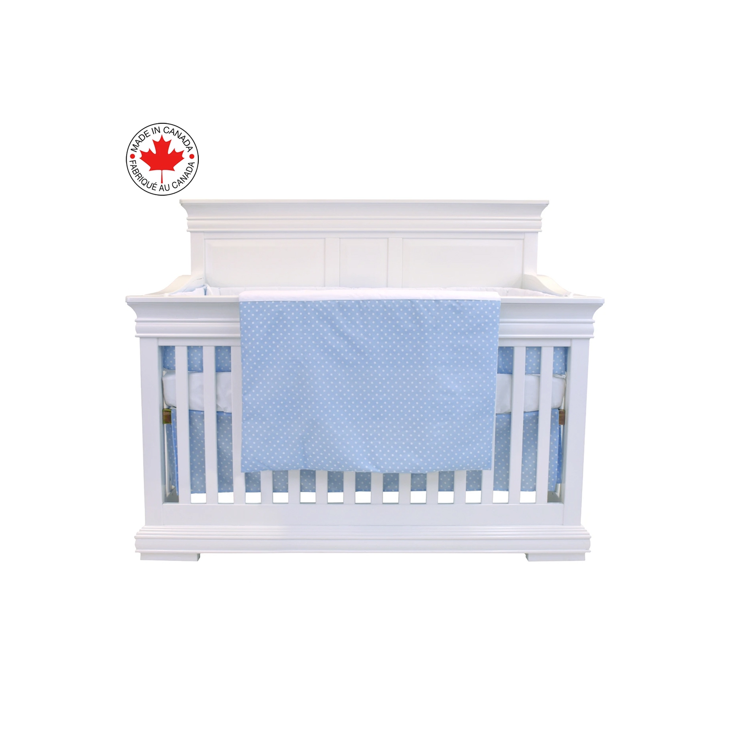 Belelo - 5 pièces de literie pour bébé - bleu et blanc avec un motif de mouton