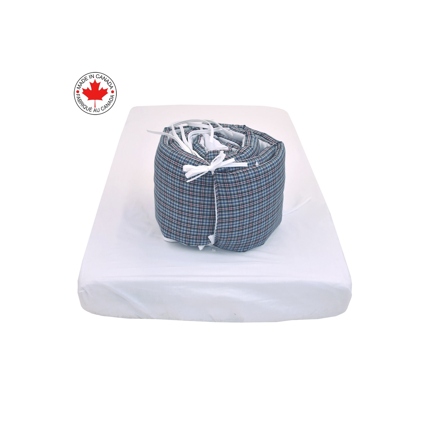 Bebelelo - 5 pieces bedding for baby - blue and red with a firefighter truck pattern