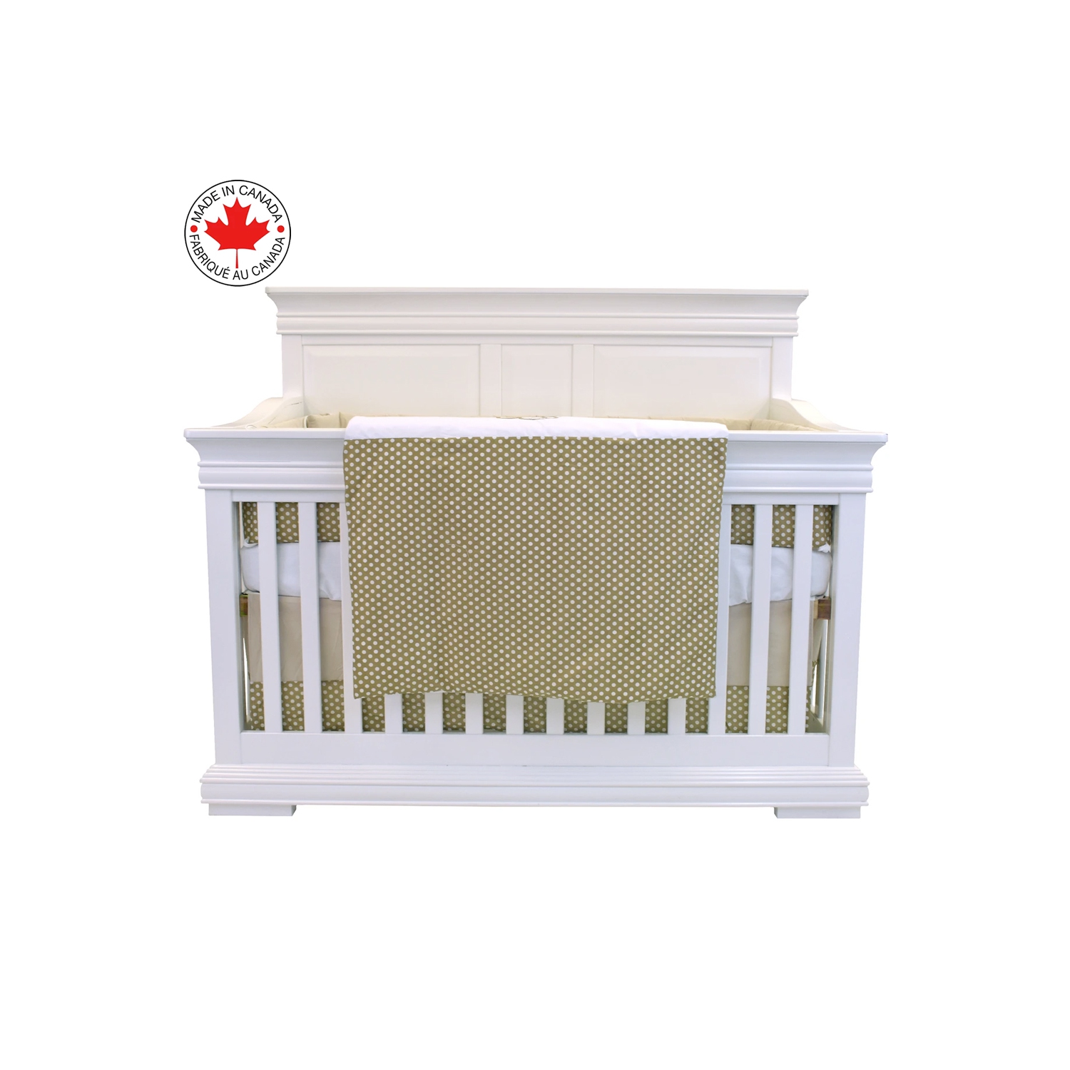 Belelo - 5 pièces de literie pour bébé - beige et blanc avec un motif d’éléphant