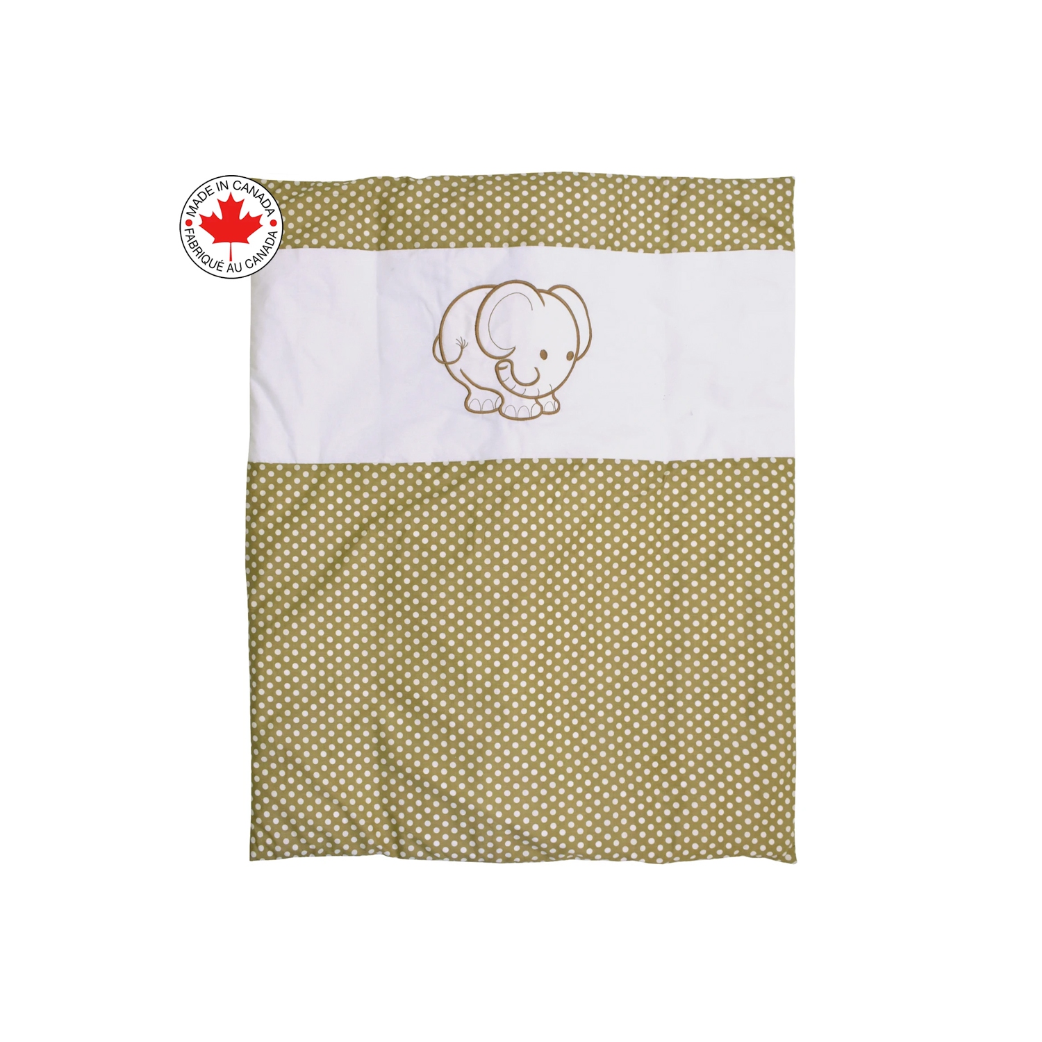 Belelo - 5 pièces de literie pour bébé - beige et blanc avec un motif d’éléphant