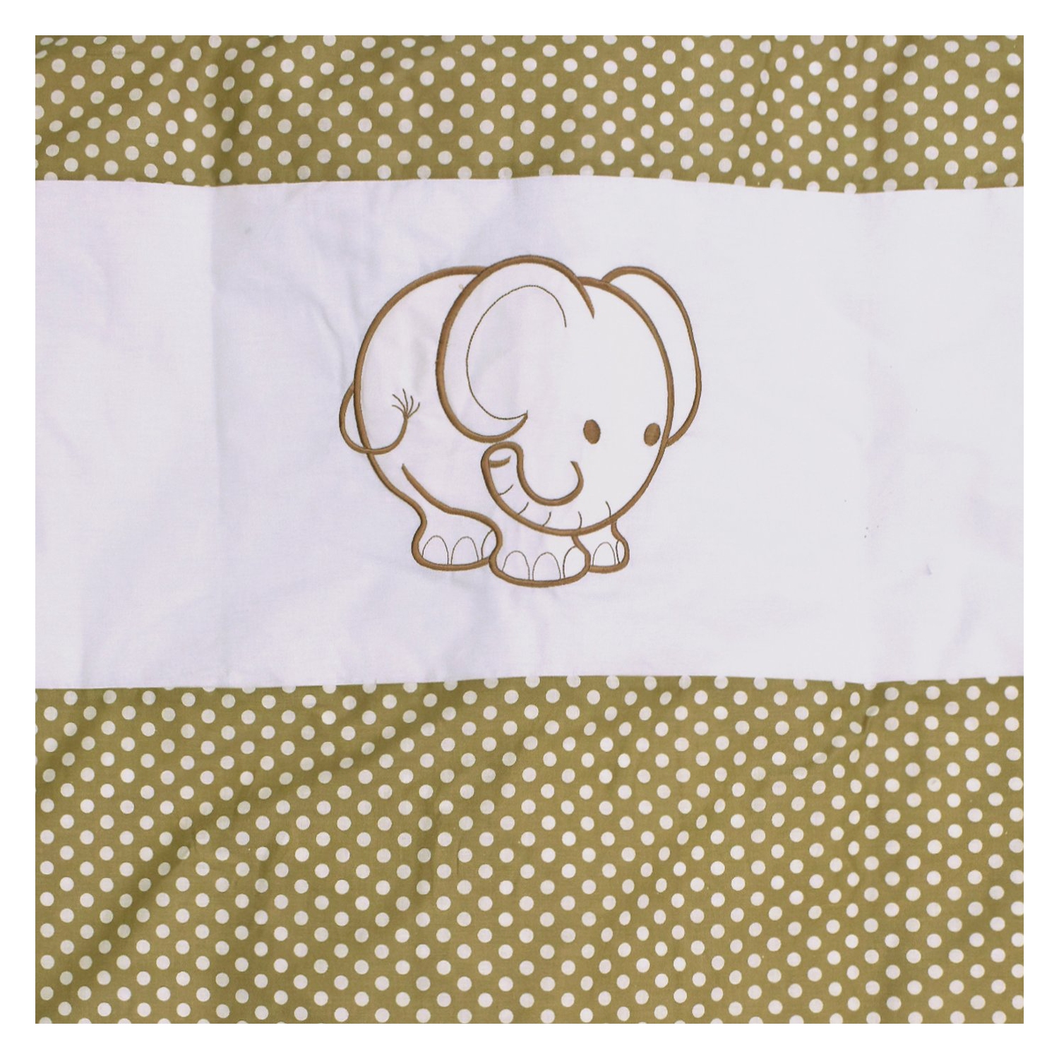 Belelo - 5 pièces de literie pour bébé - beige et blanc avec un motif d’éléphant