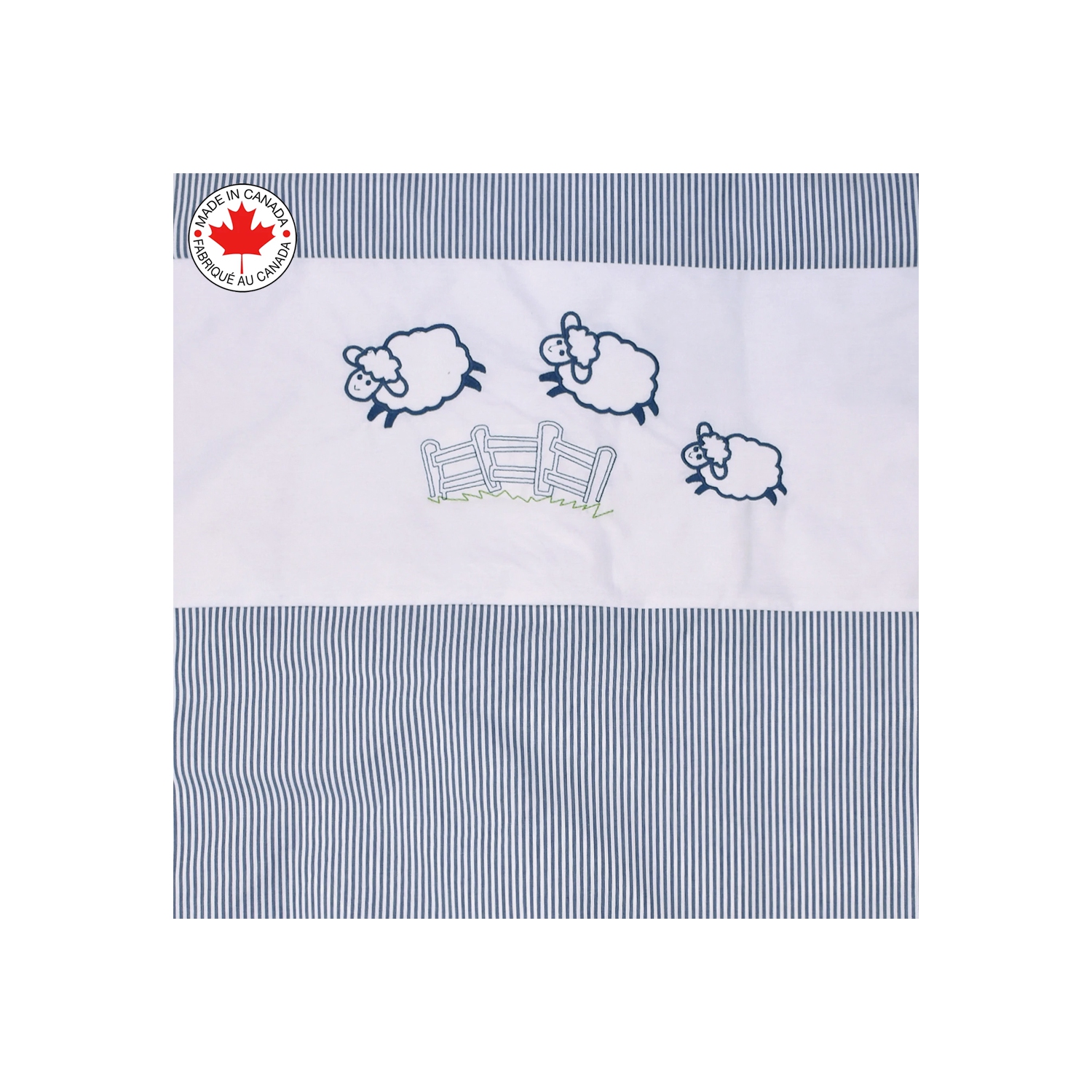 Belelo - 5 pièces de literie pour bébé - bleu et blanc avec un motif de mouton