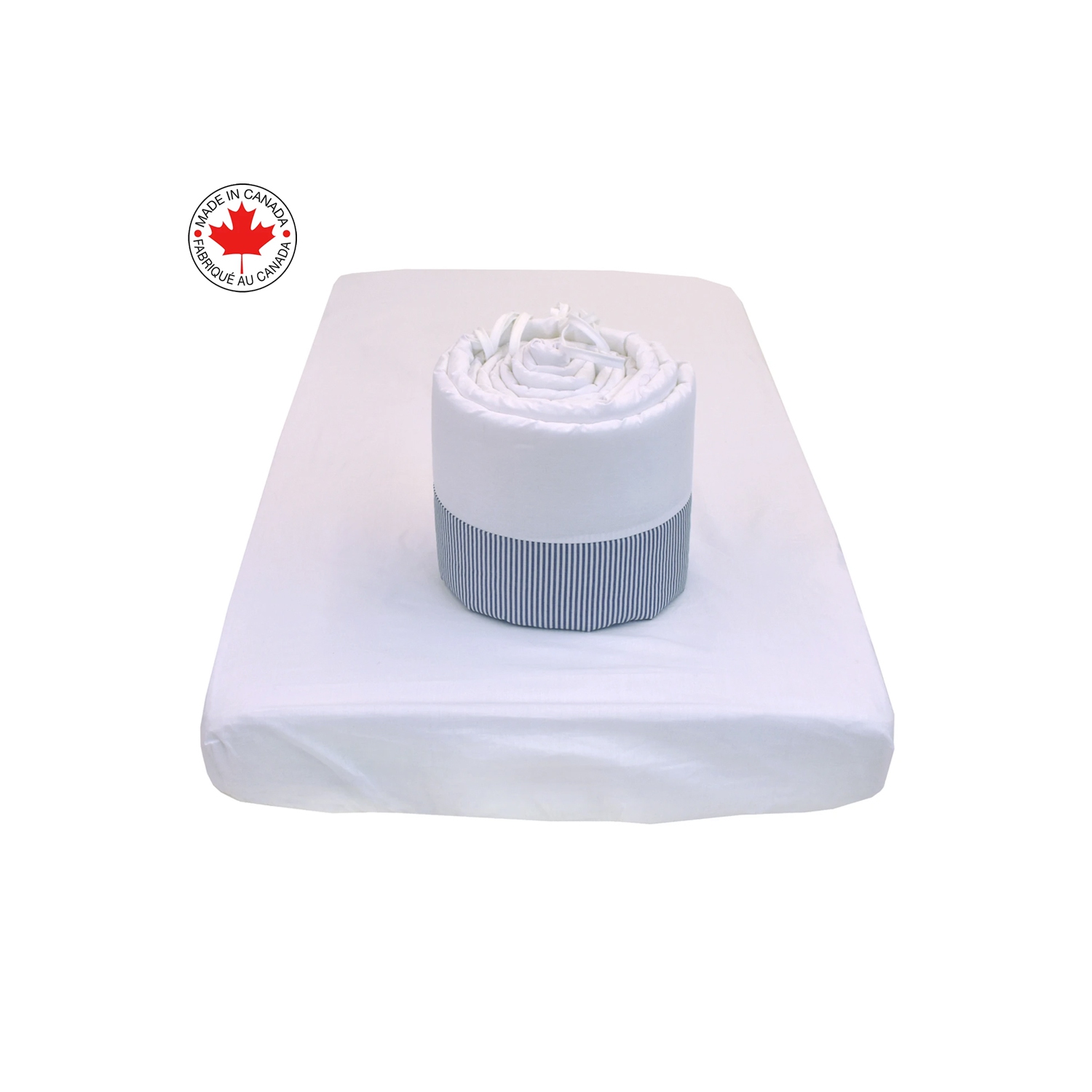 Belelo - 5 pièces de literie pour bébé - bleu et blanc avec un motif de mouton