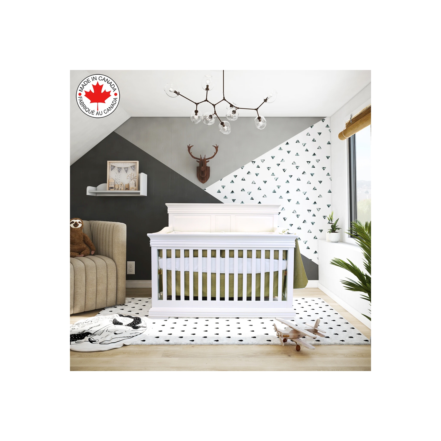 Bebelelo - 5 pieces bedding for baby - beige and white with a Sheep pattern