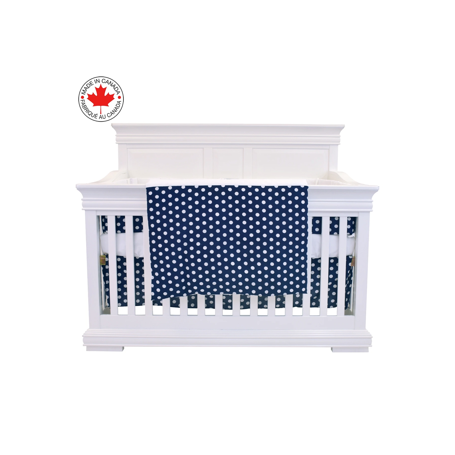 Bebelelo - 5 pieces bedding for baby – navy blue and white with an Elephant pattern