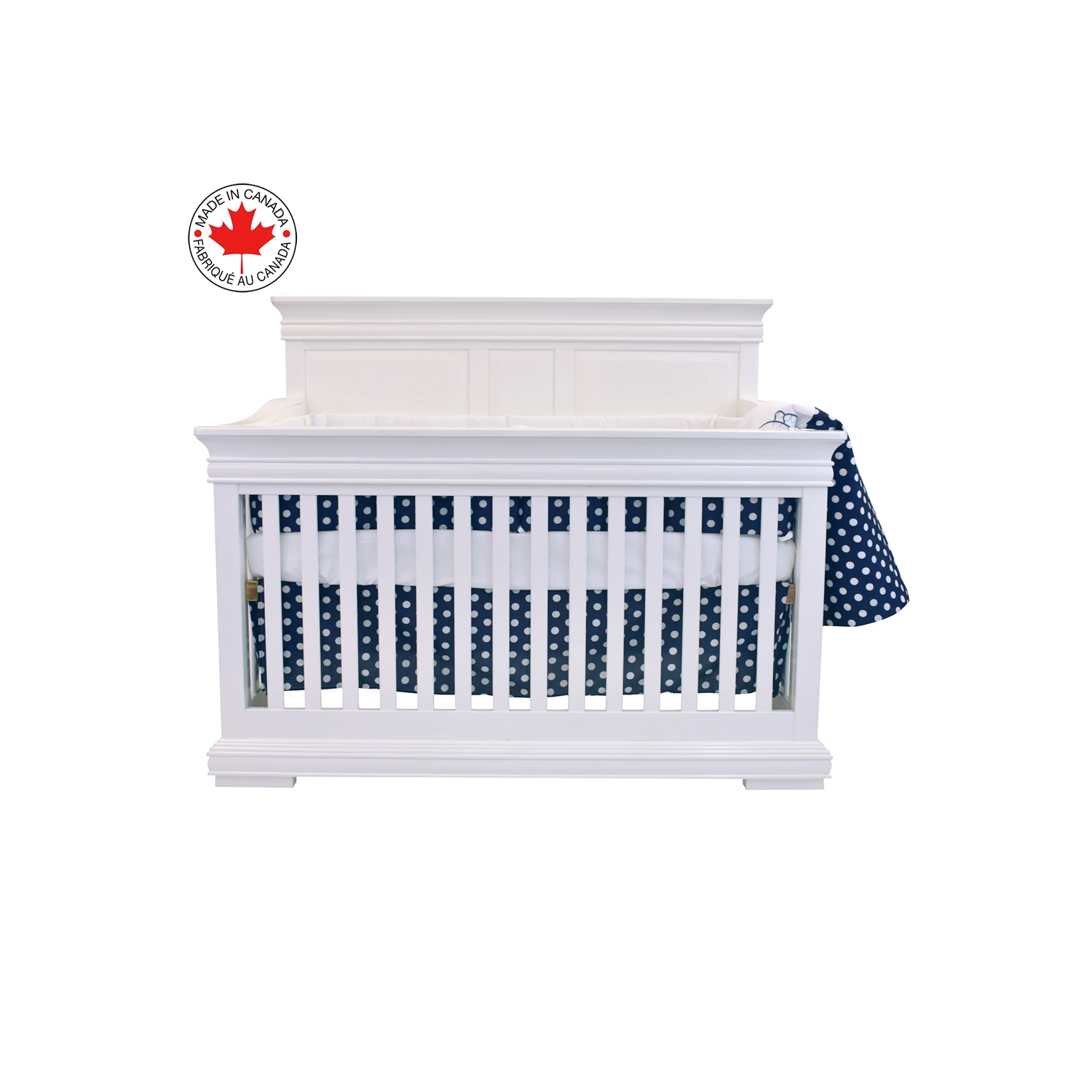 Bebelelo - 5 pieces bedding for baby – navy blue and white with an Elephant pattern