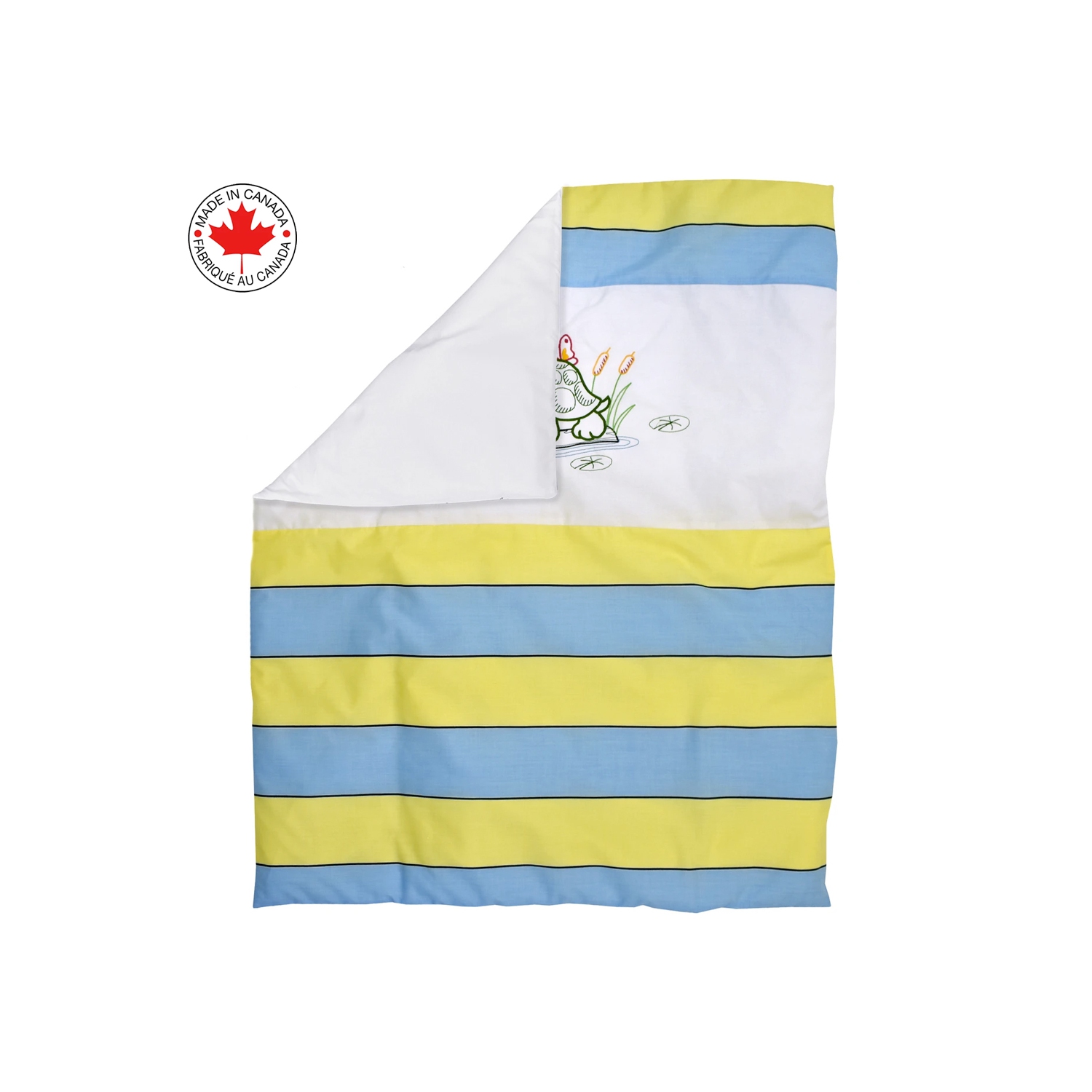 Bebelelo - 5 pieces bedding for baby - yellow and blue with a Turtle pattern