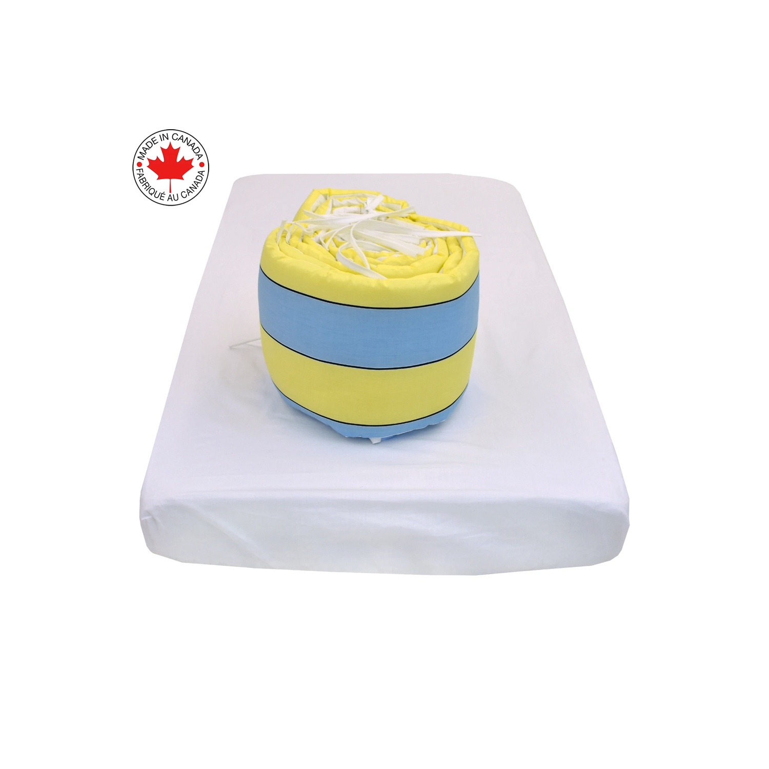 Bebelelo - 5 pieces bedding for baby - yellow and blue with a Turtle pattern