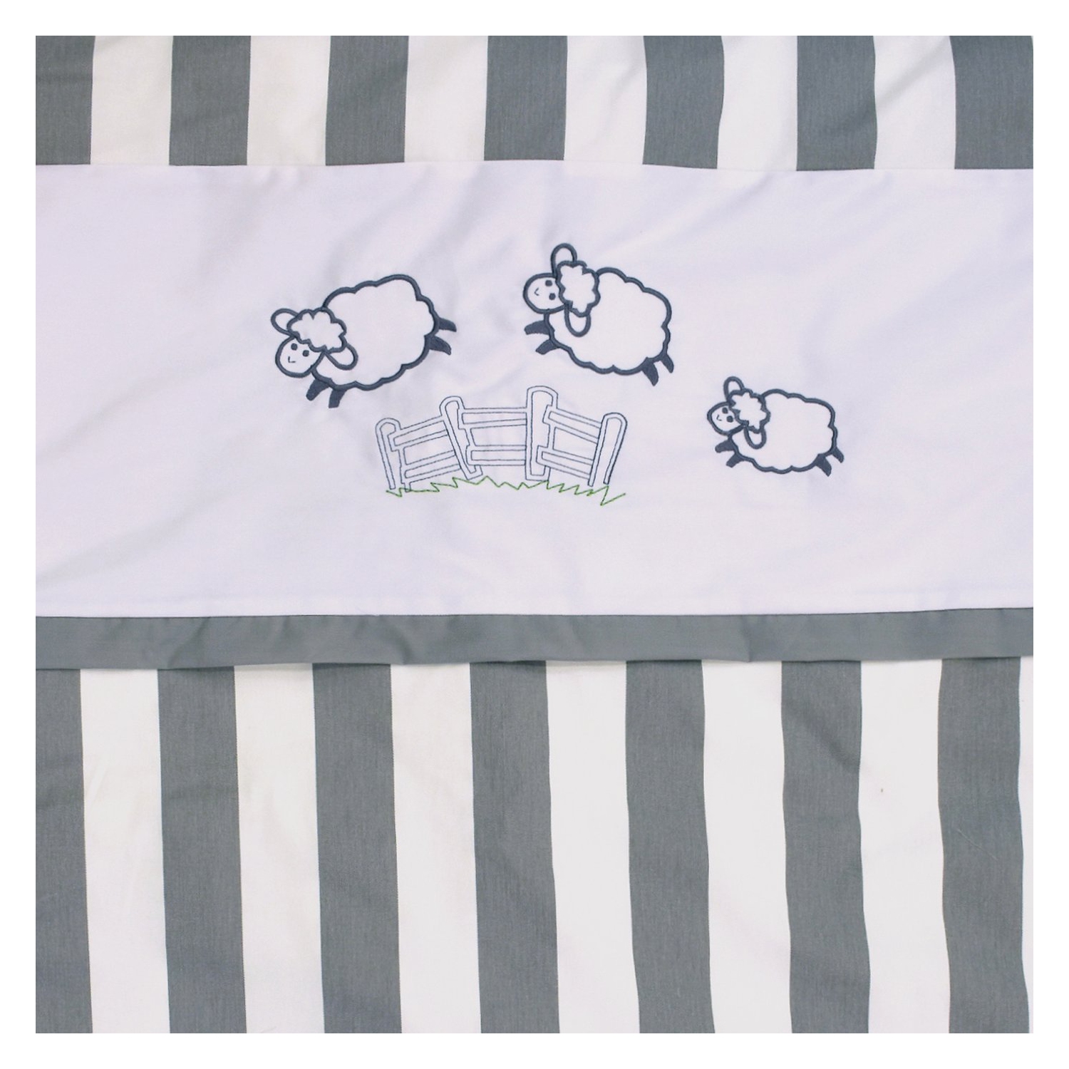 Belelo - 5 pièces de literie pour bébé - gris et blanc avec un motif de mouton