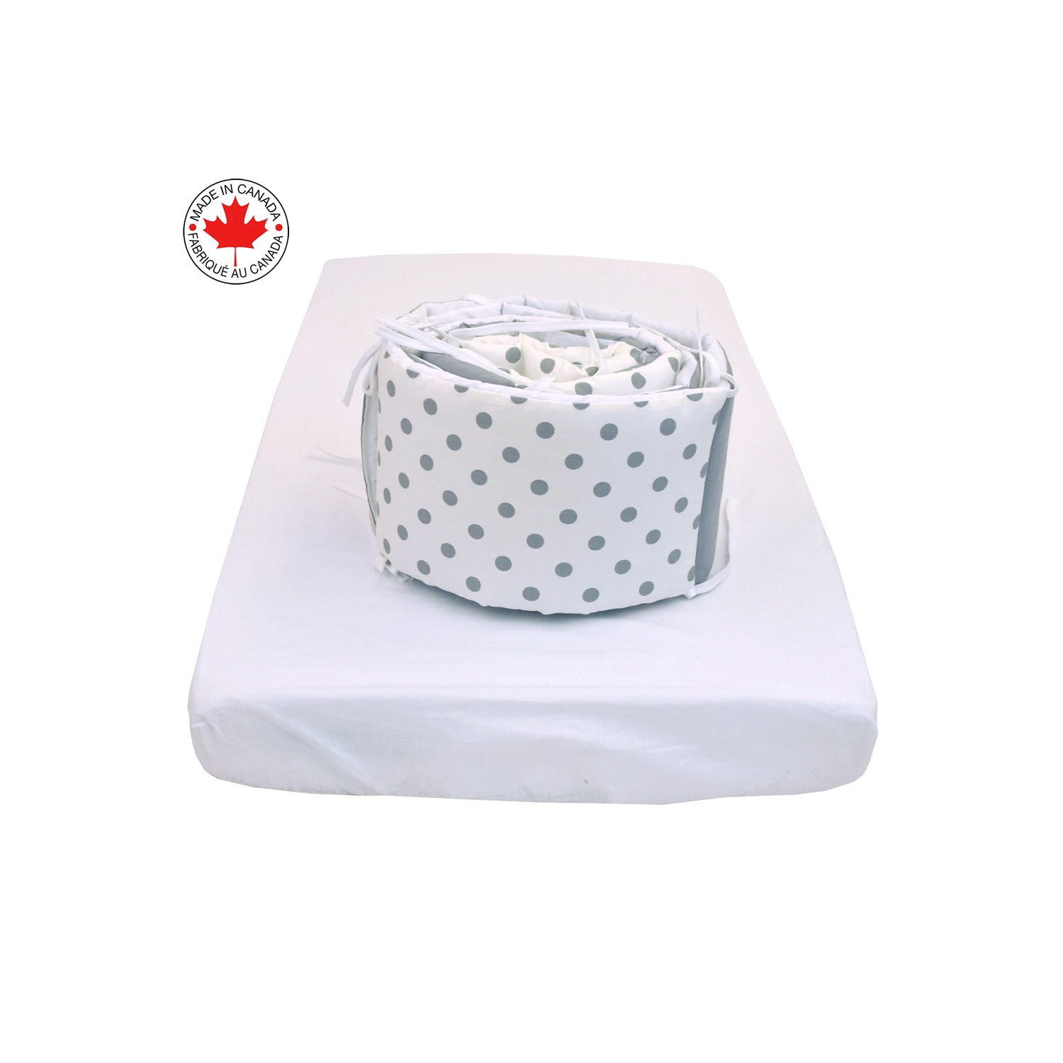 Belelo - 5 pièces de literie pour bébé - gris et blanc avec un motif d’éléphant