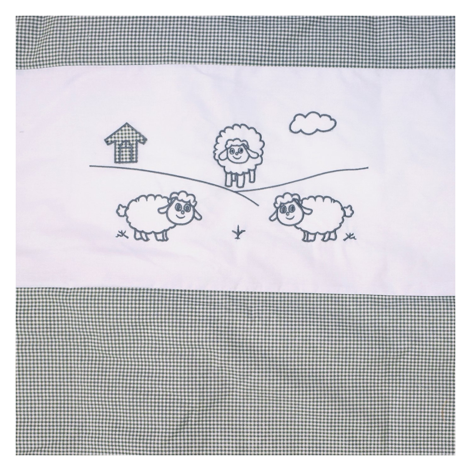 Bebelelo - 5 pieces bedding for baby - grey and white with a Sheep pattern