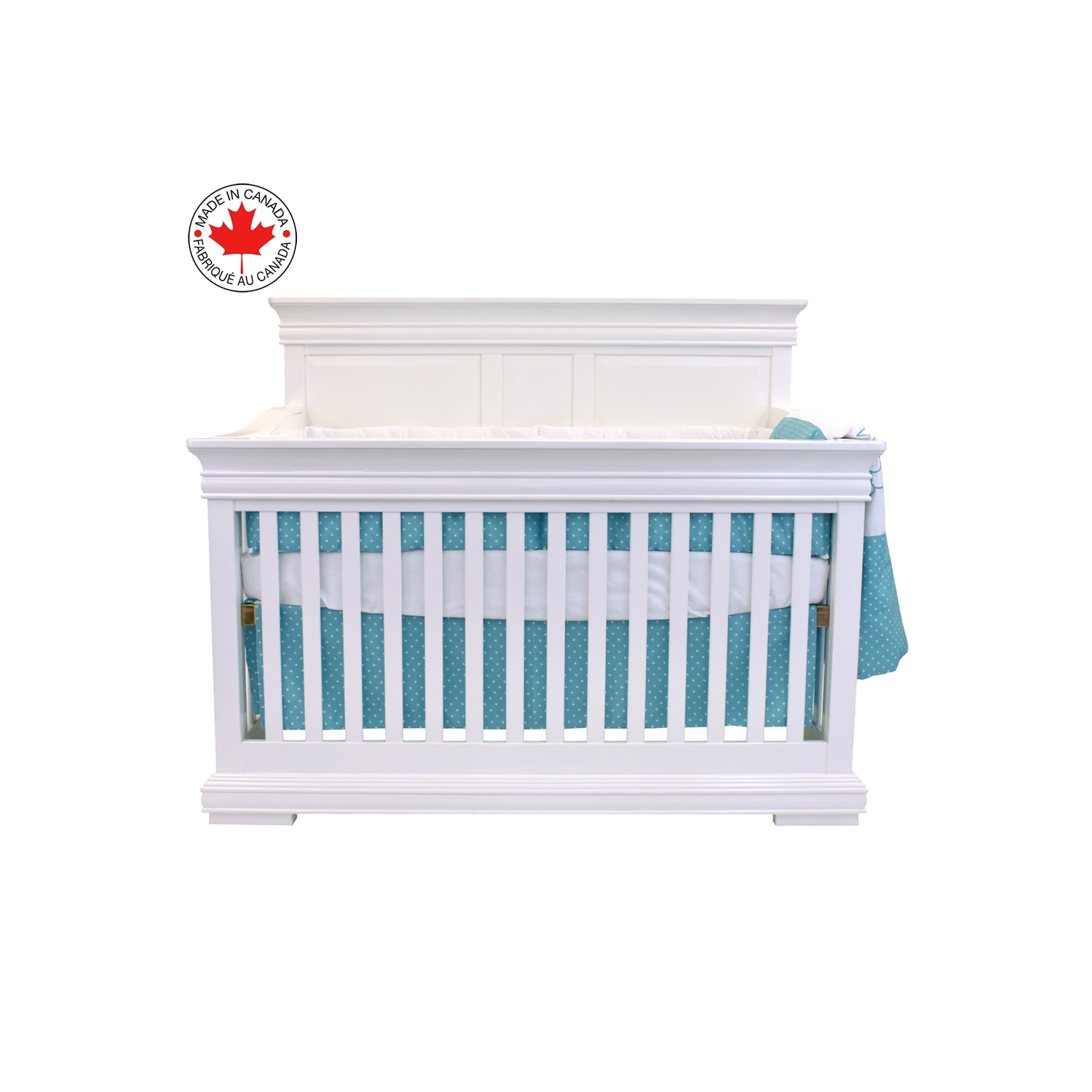 Belelo - 5 articles de literie pour bébé - turquoise et blanc avec un motif de chien dormant