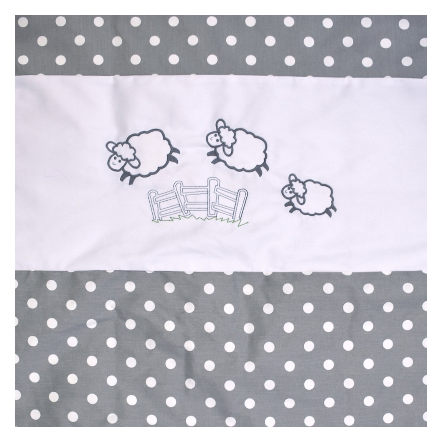 Belelo - 5 pièces de literie pour bébé - gris et blanc avec un motif de mouton