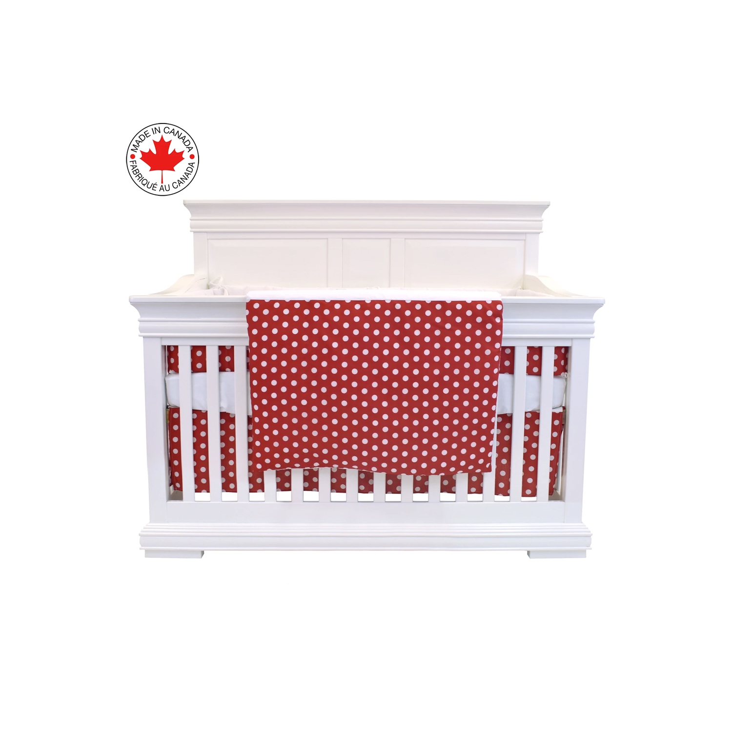 Bebelelo - 5 pieces bedding for baby - red and white with a Ladybug pattern