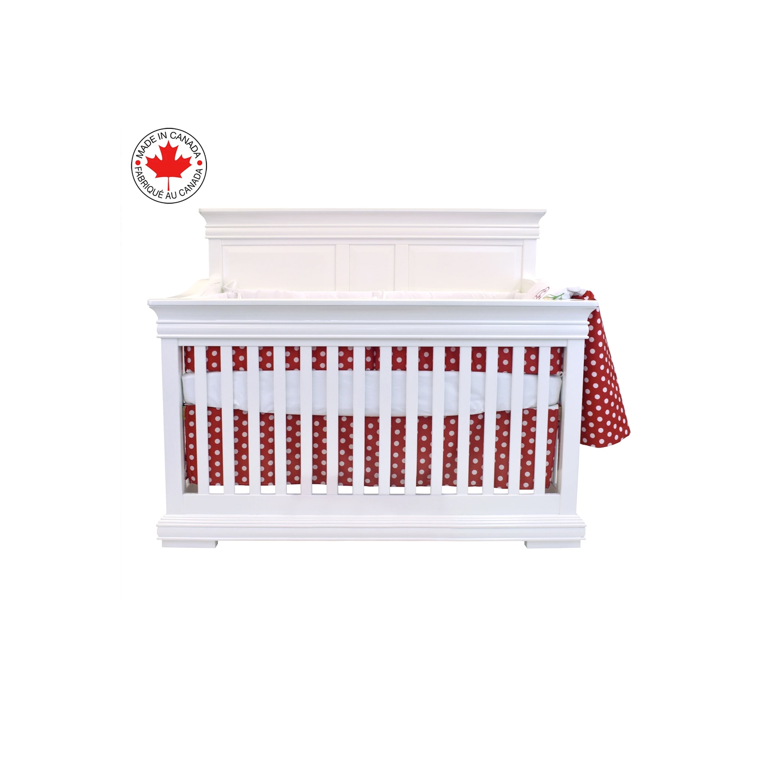 Bebelelo - 5 pieces bedding for baby - red and white with a Ladybug pattern