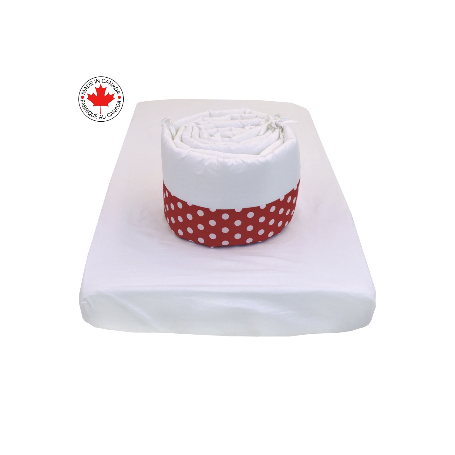 Bebelelo - 5 pieces bedding for baby - red and white with a Ladybug pattern