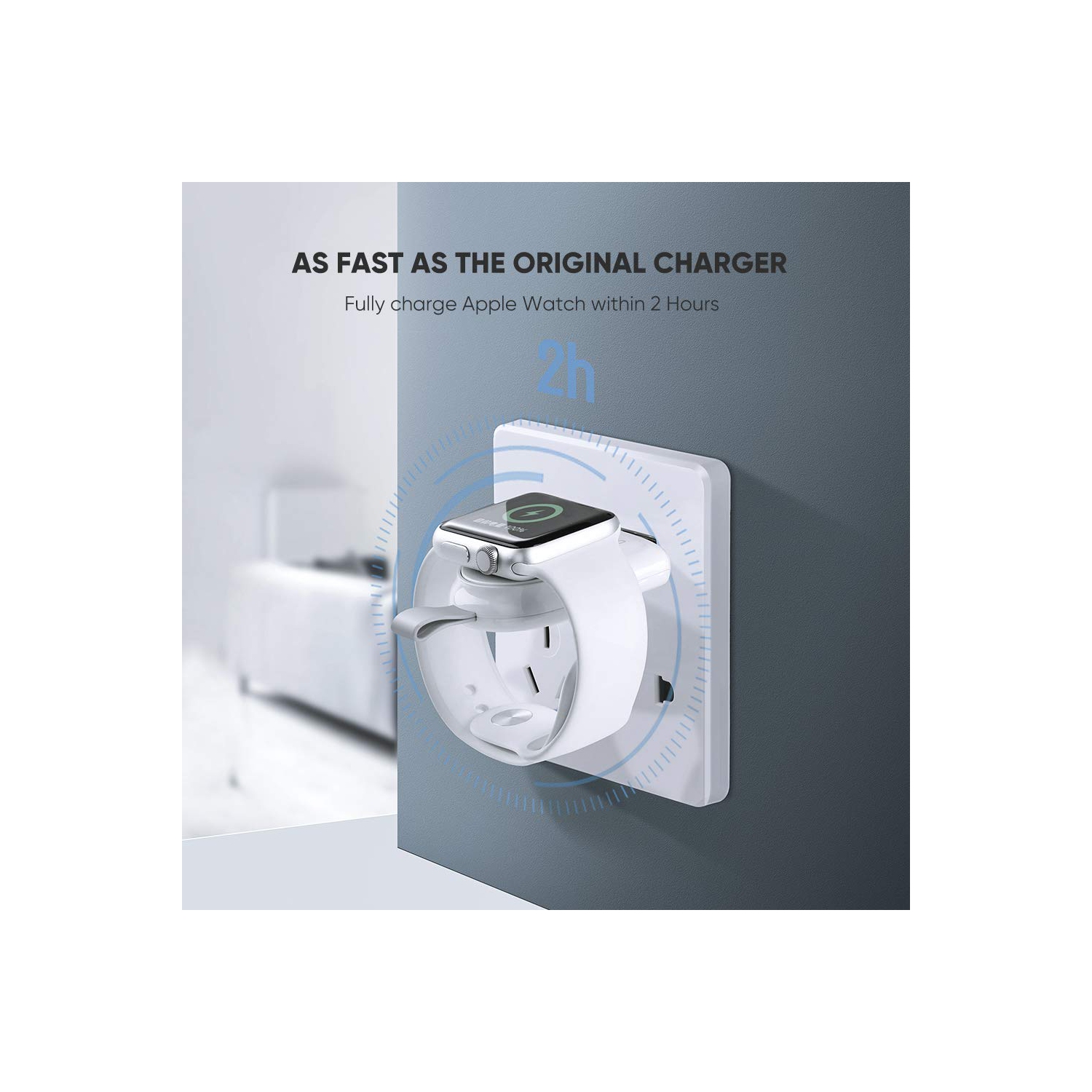 UGREEN Apple Watch charger with string USB-A input:AC 5V 1A White