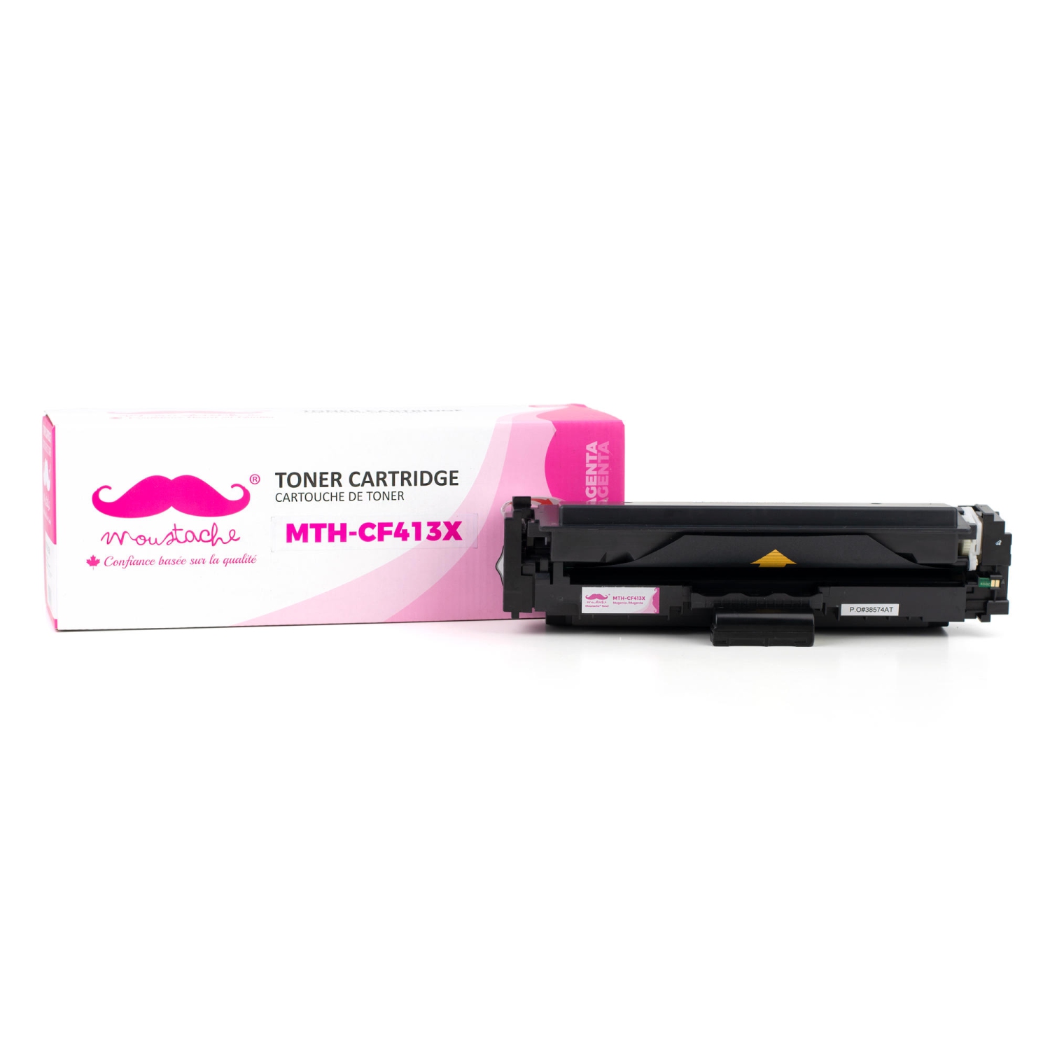 Moustache Compatible HP 410X CF413X Magenta Toner Cartridge for M452dn M452dw M452nw MFP M377dw