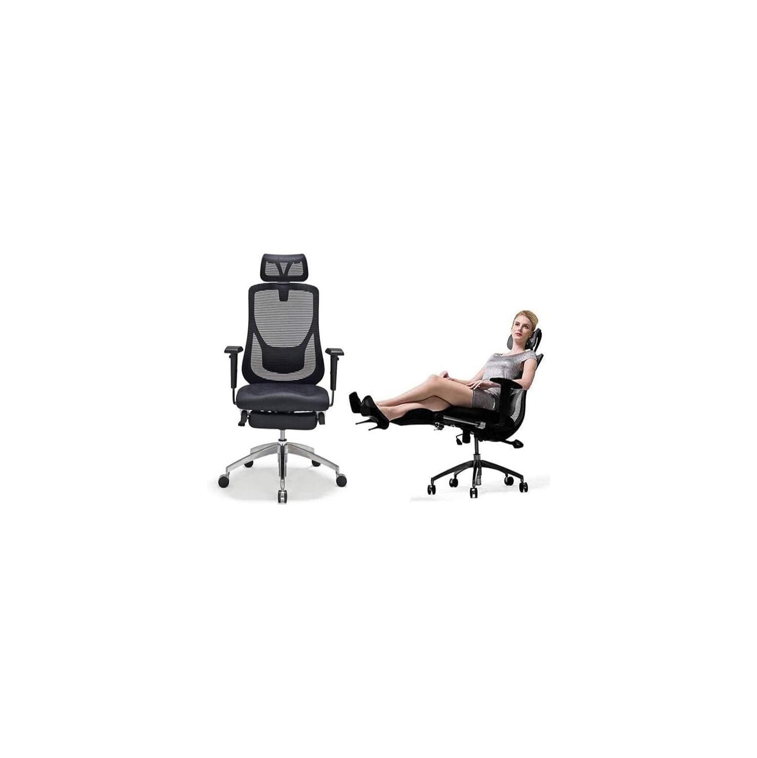 Task Chair Adjustable Mesh Office Chair, High-Back Computer Chair Swivel Basic  Chair with Armrest/Headrest/Footrest, Black | Best Buy Canada