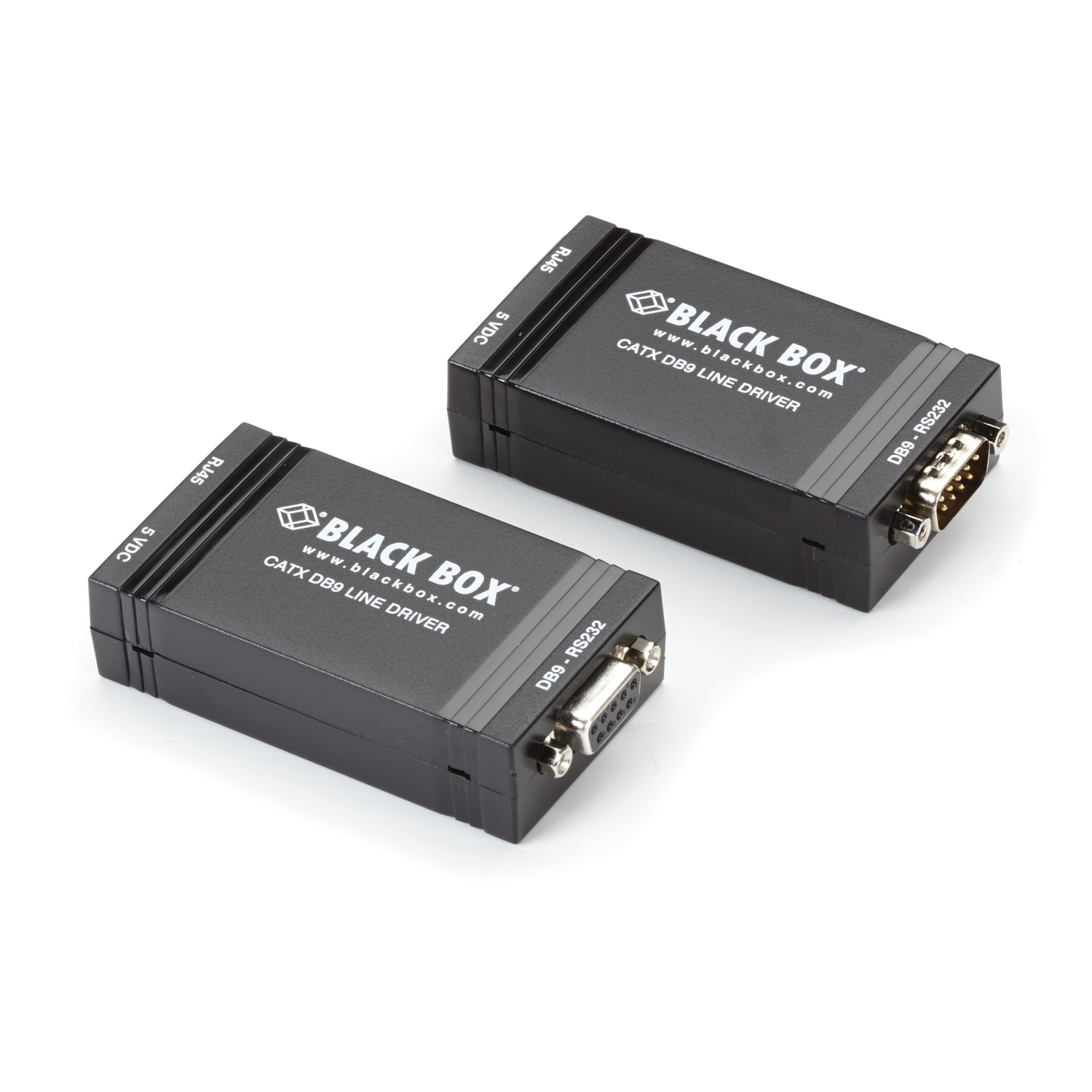 Black Box Async RS232 Extender over CATx - DB9 with Control Signals to Terminal Block -